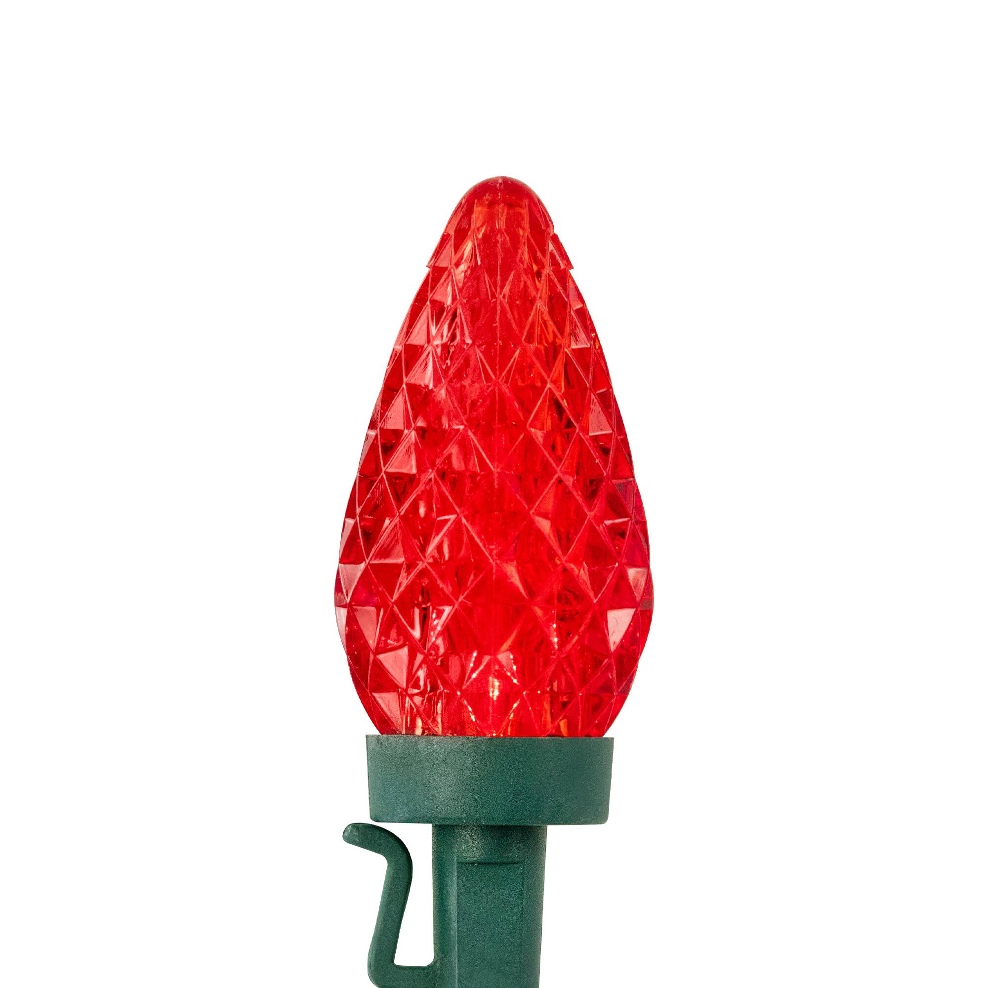 100ct. Faceted LED C9 Christmas String Lights