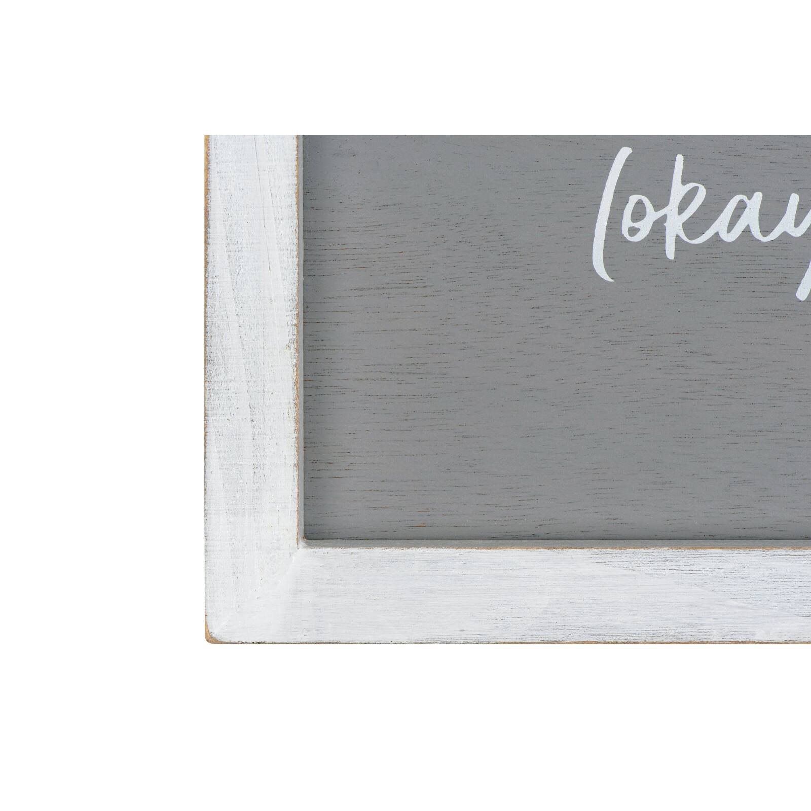 Hello Honey® Gray Wash Dry Fold Iron Funny Wood Framed Wall Décor