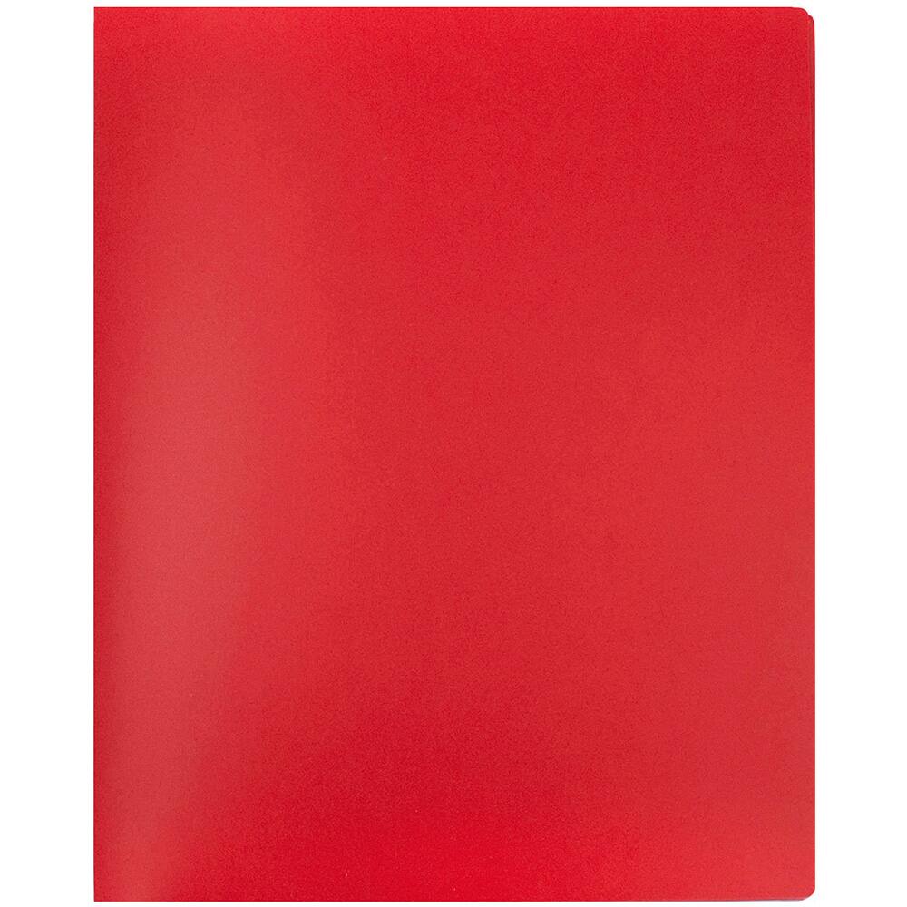 JAM Paper Heavy Duty Plastic 6-Pocket Folder, 2ct.