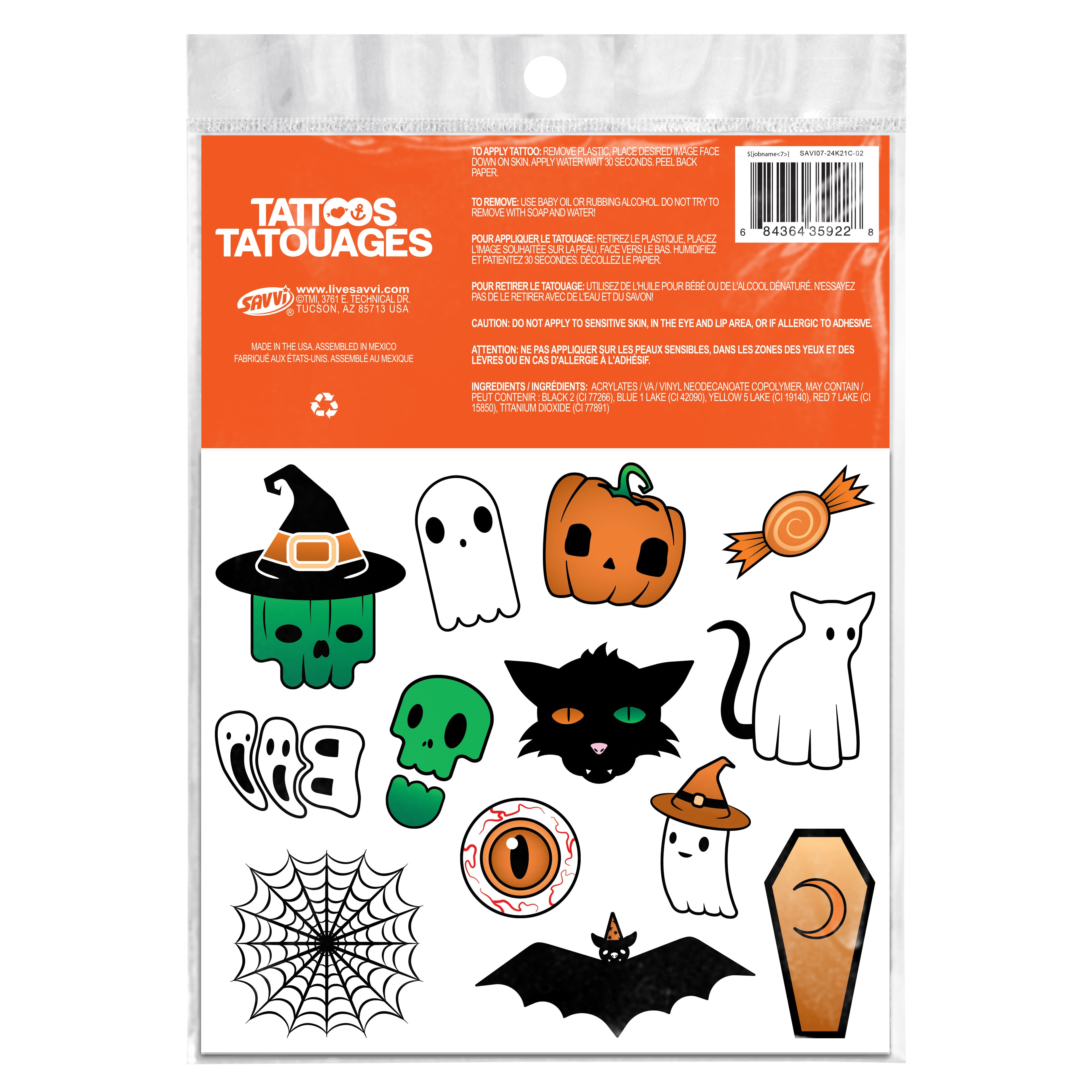 Savvi Trick-or-Treat Costume Tattoos