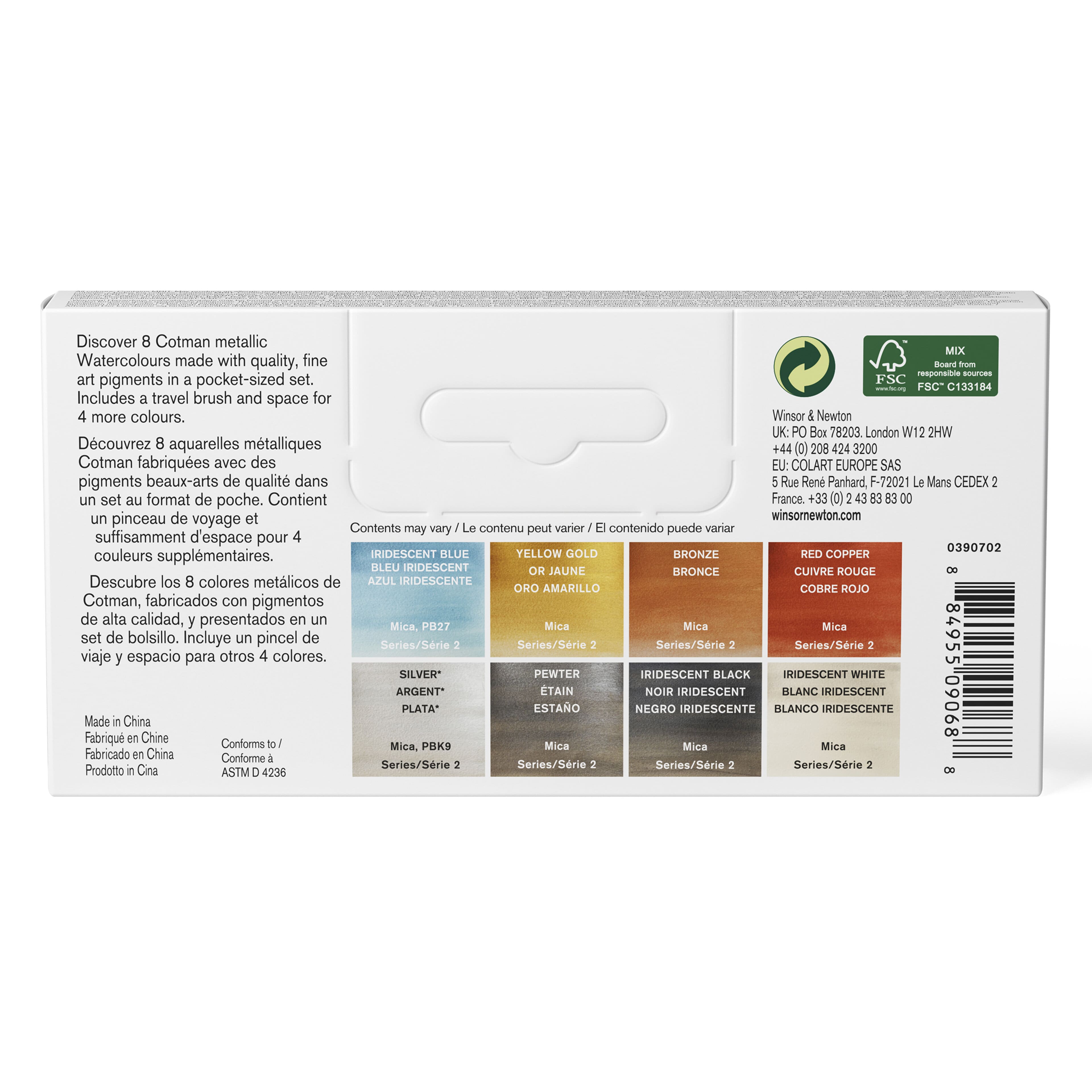 Winsor &#x26; Newton&#x2122; Cotman Watercolour&#x2122; Metallic Pocket Set