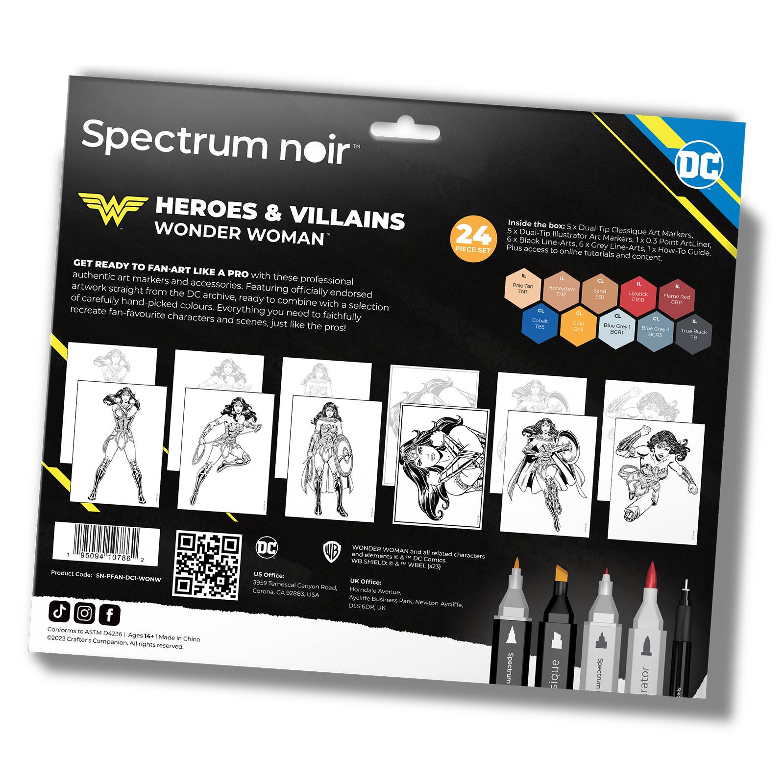 Spectrum Noir&#x2122; Pro Fan-Art Wonder Woman Kit