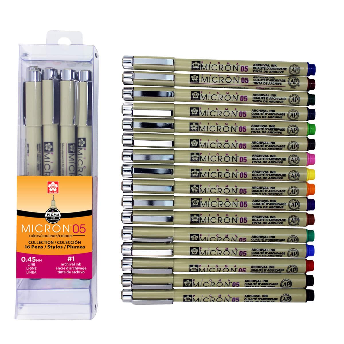 Pigma&#xAE; Micron&#x2122; 05 Fine Line 16 Piece Color Cube Set