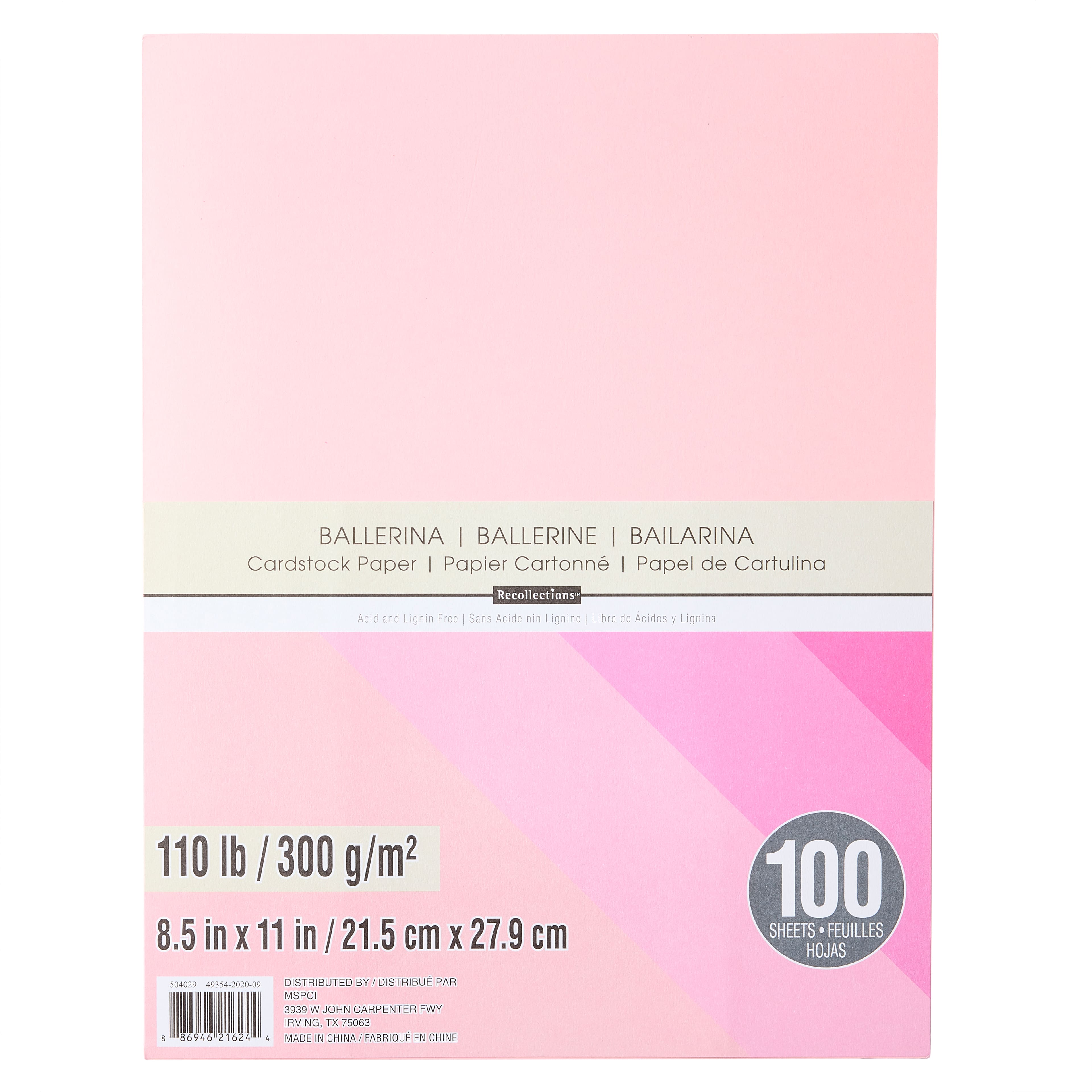 Ballerina 8.5" x 11" Cardstock Paper by Recollections™, 100 Sheets