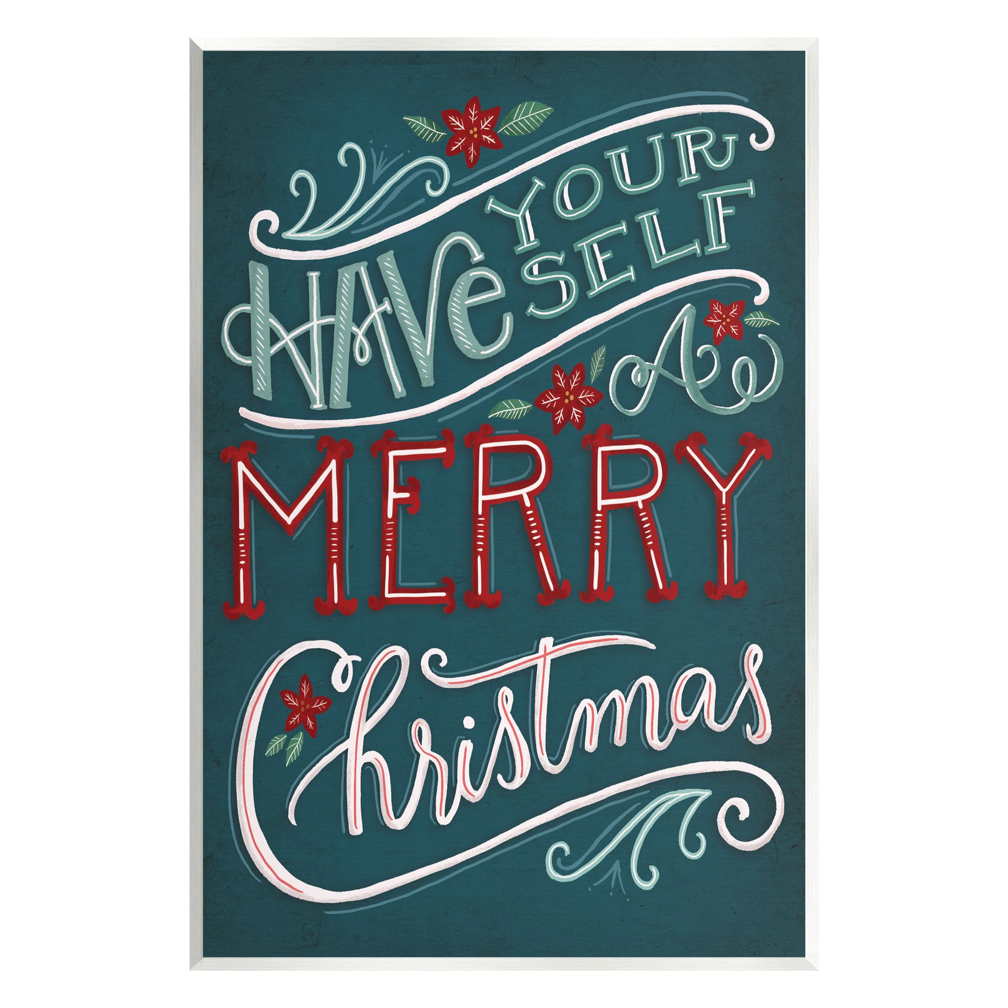 Stupell Industries Have Yourself Merry Christmas Phrase Wall Plaque Art