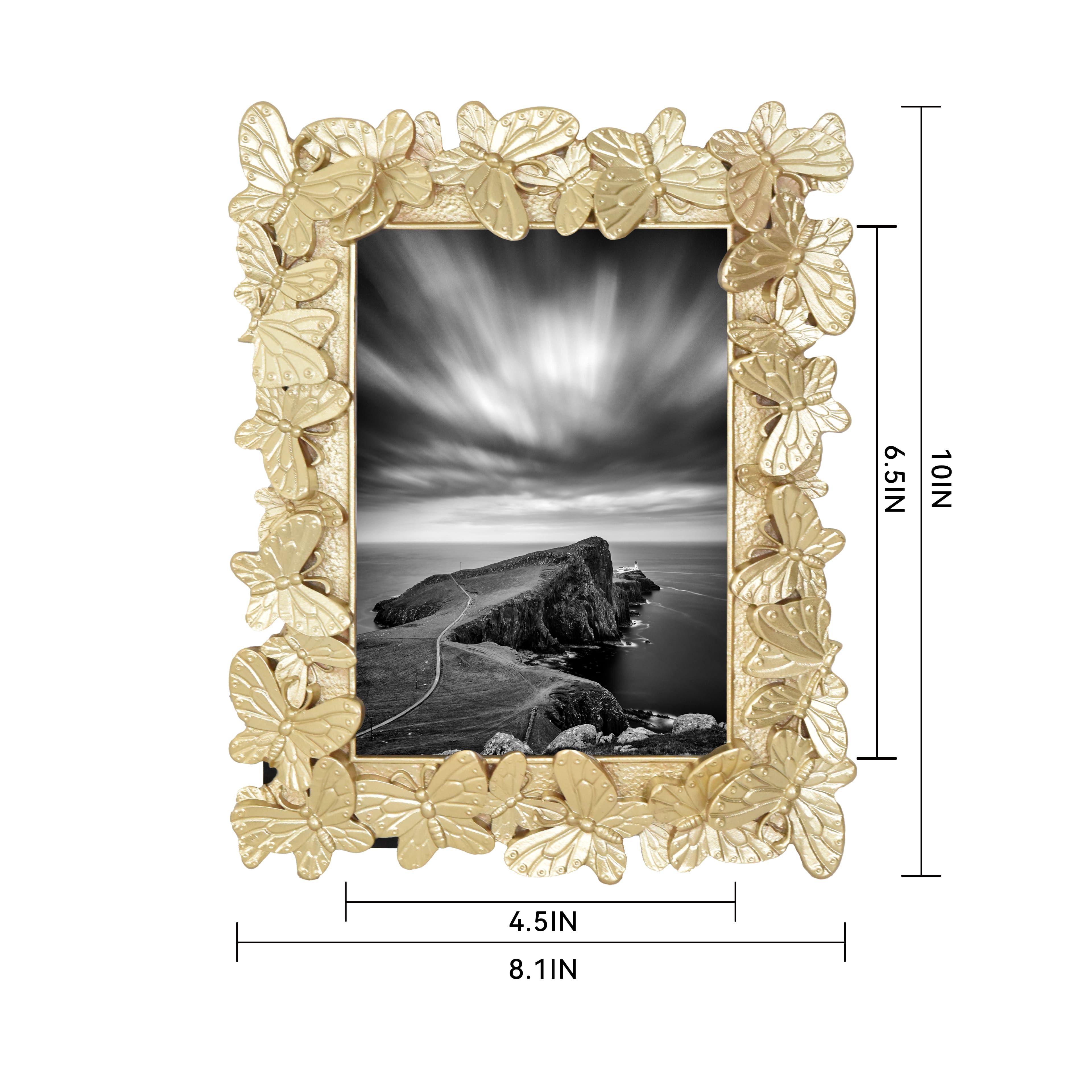 Treasured Finds 5" x 7" Gold Butterfly Tabletop Frame by Studio Décor®