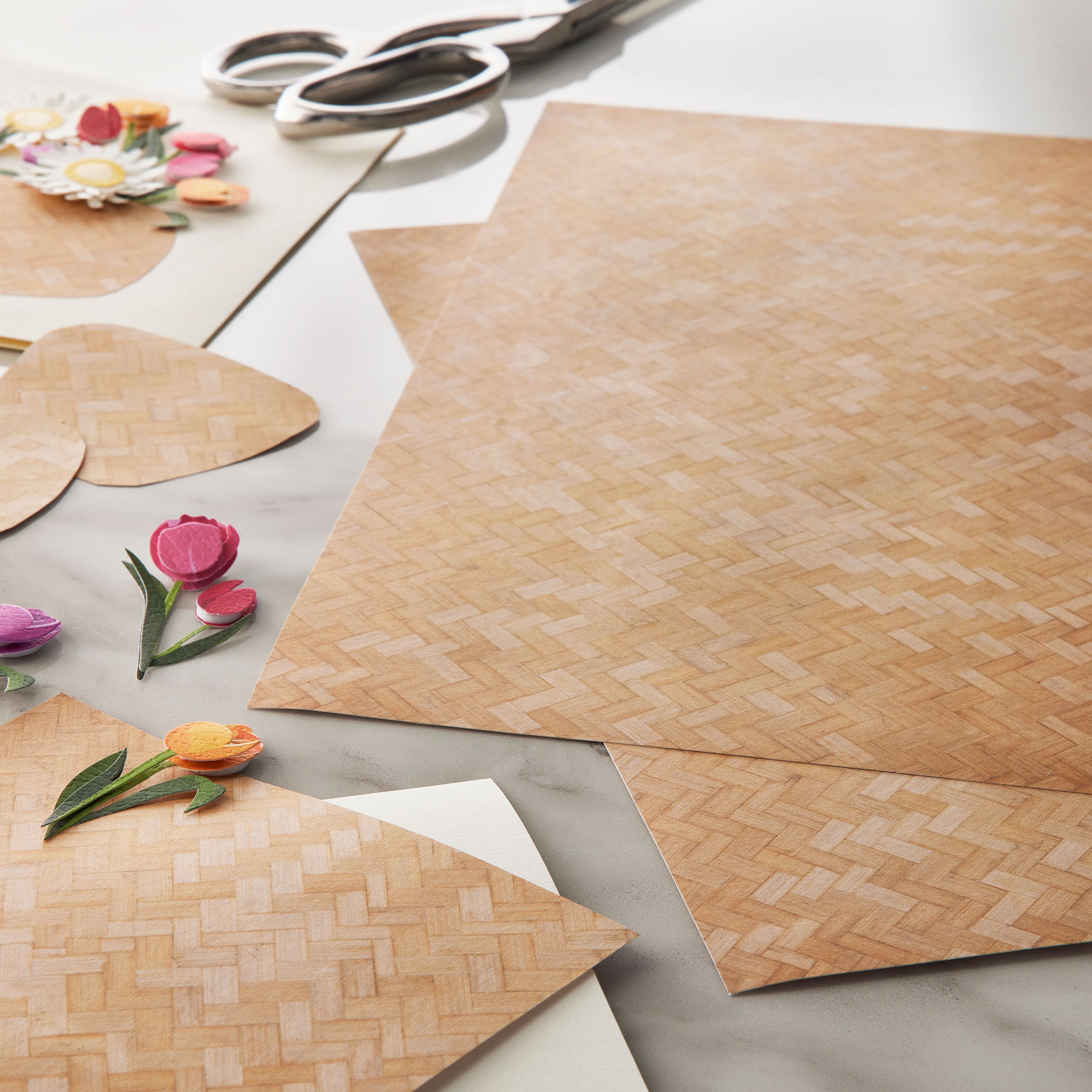 Tan Woven Paper by Recollections™, 12" x 12"