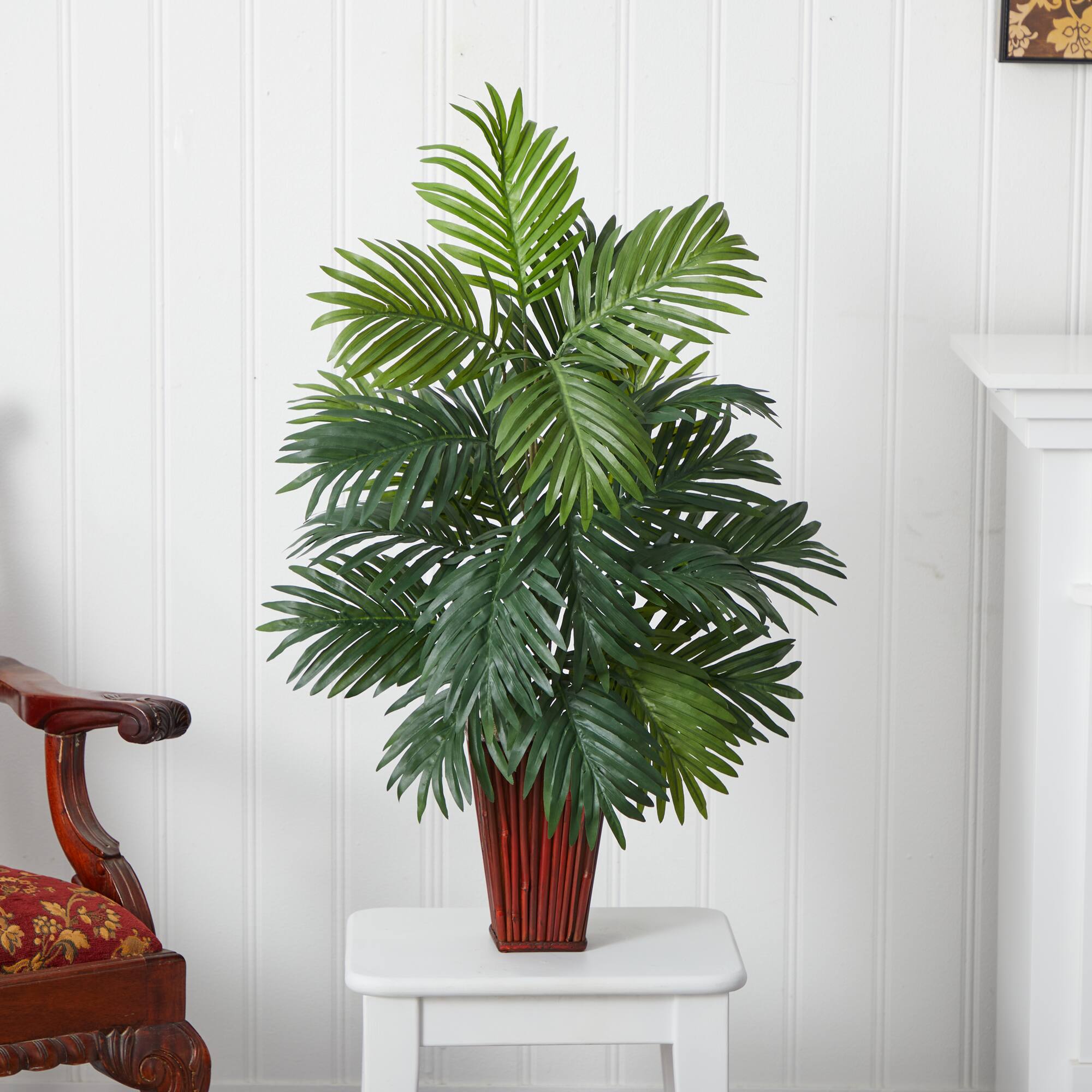 2.6ft. Areca Palm Plant with Bamboo Planter