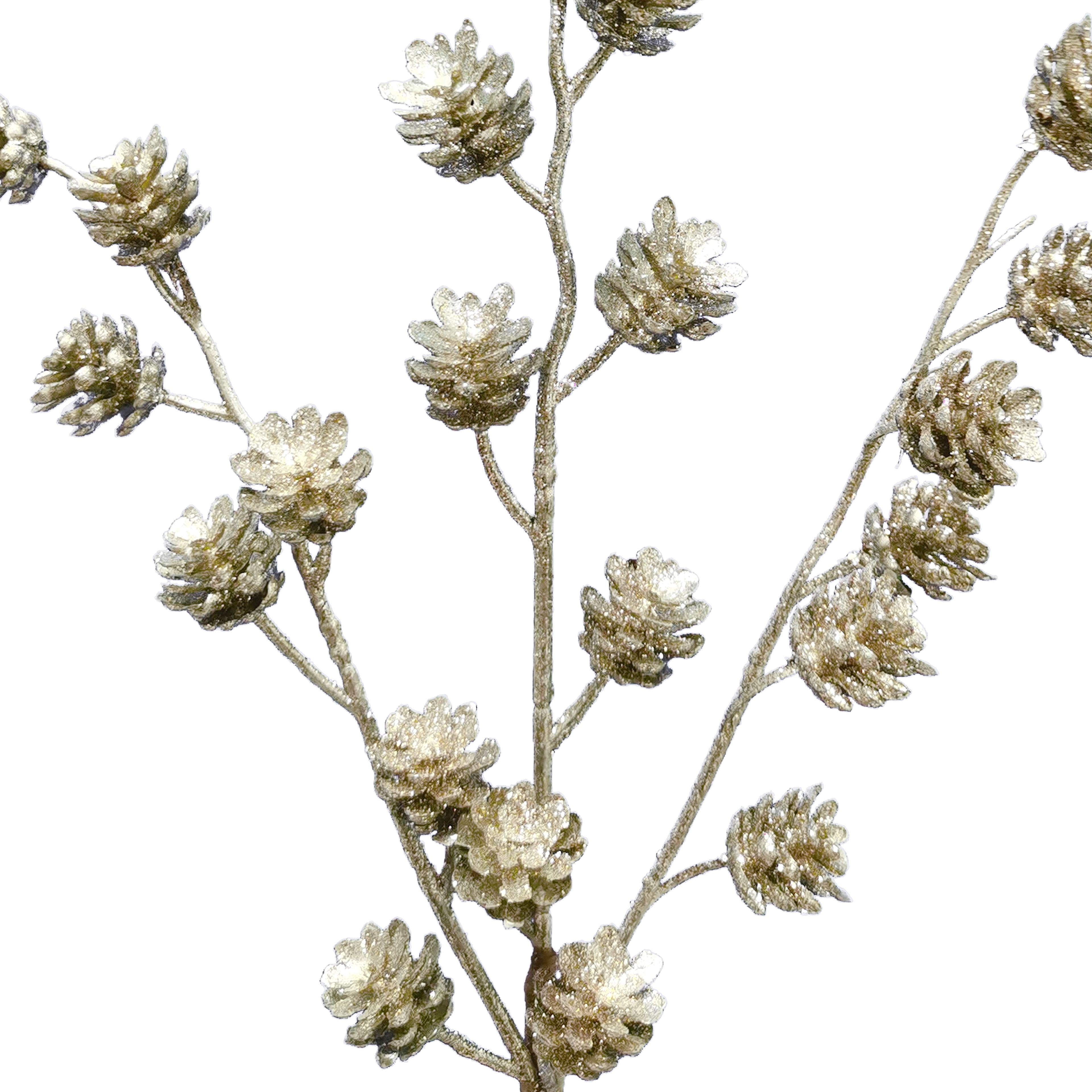 12.5&#x22; Glitter Champagne Pinecone Pick by Ashland&#xAE;