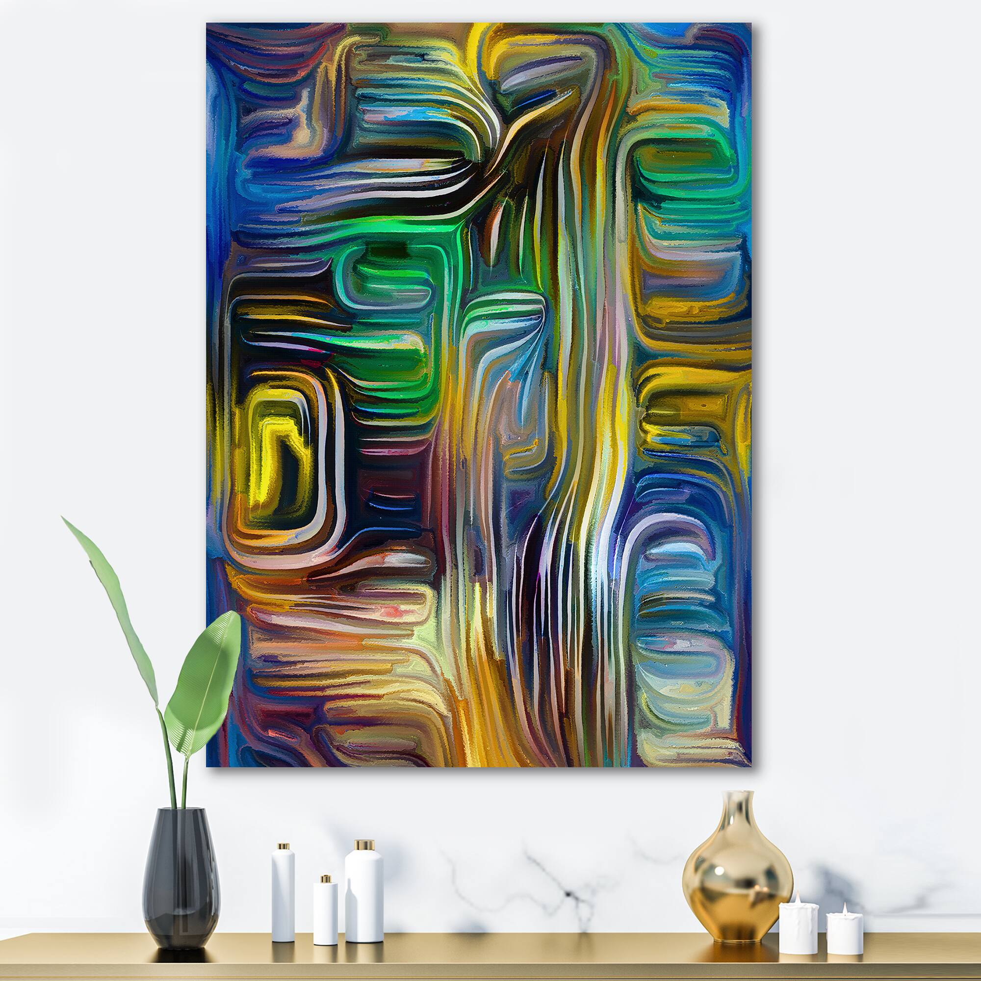 Designart - Colour Fusion VI - Modern Canvas Wall Art Print