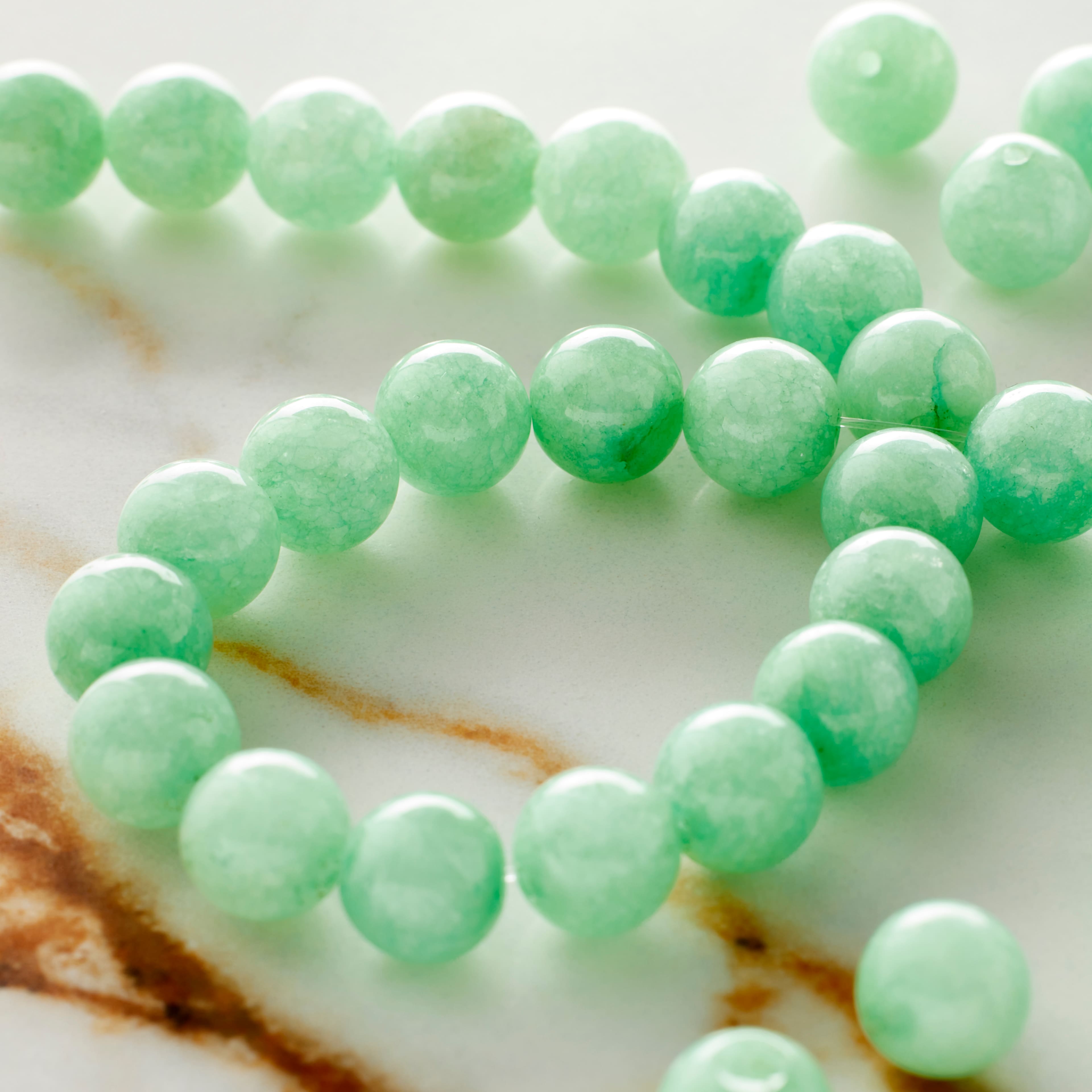 12 Pack: Mint Jade Round Beads, 8mm by Bead Landing&#x2122;