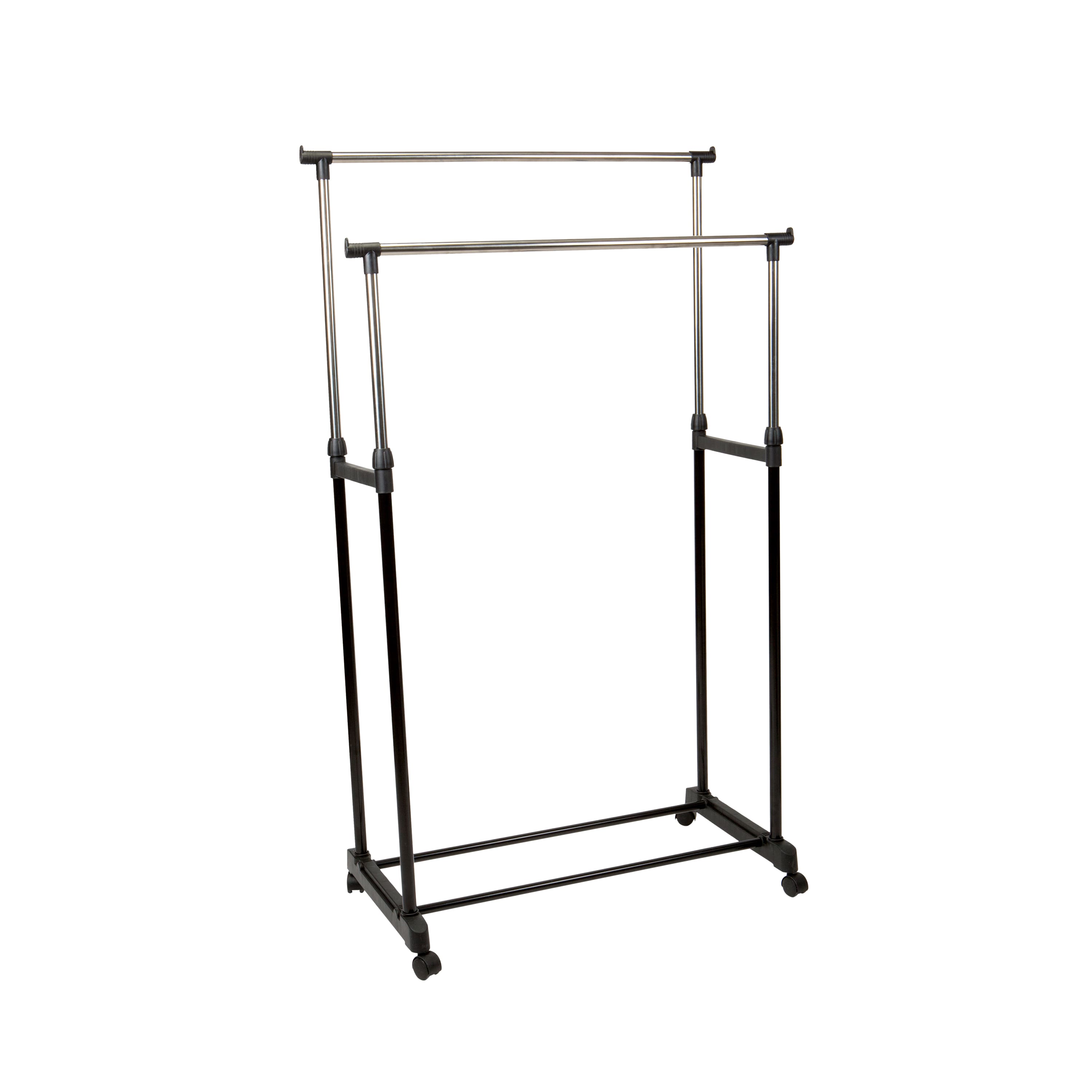 Simplify Double Tier Rolling Garment Rack