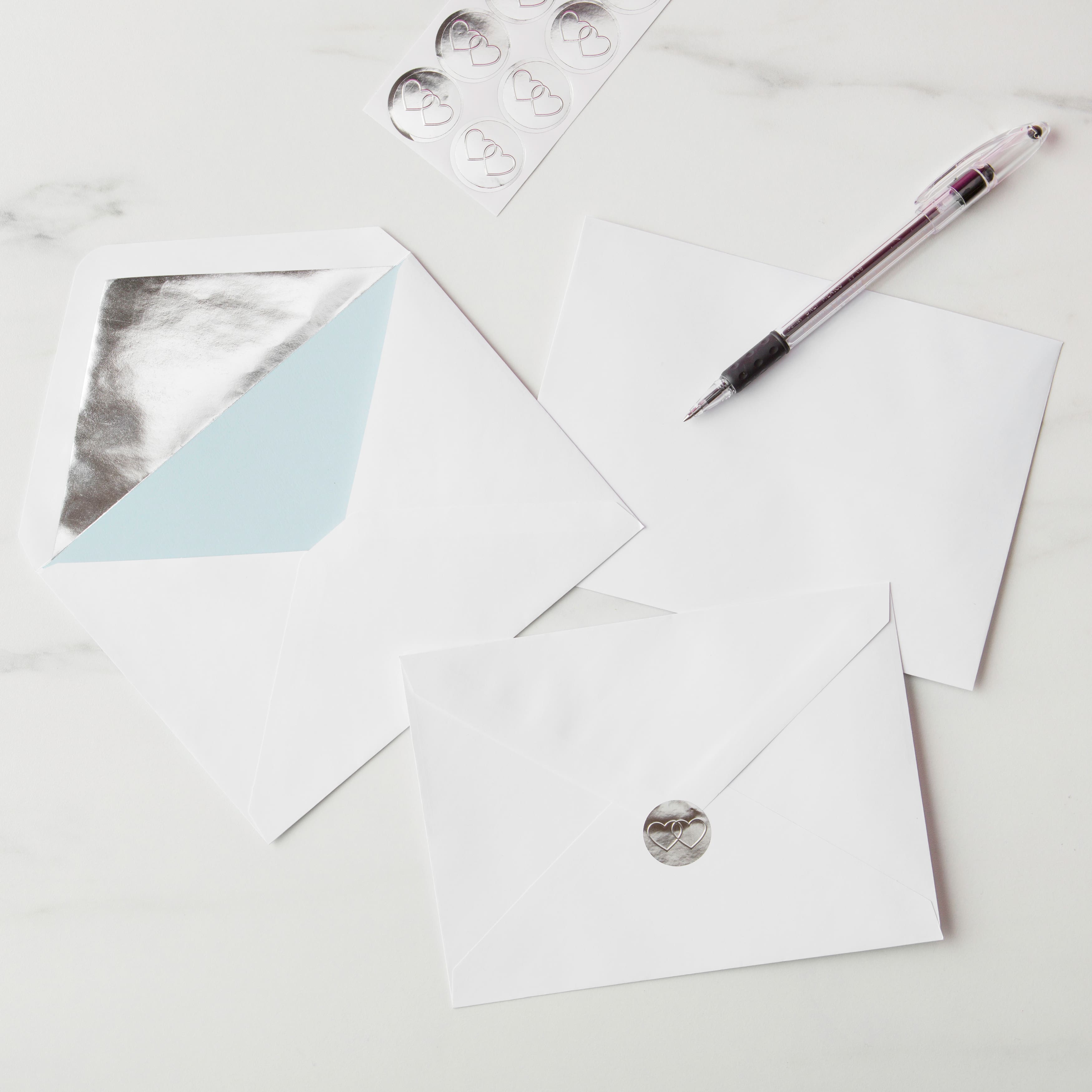 5.25" x 7.25" Silver Foil Lined Envelopes by Recollections™, 10ct.