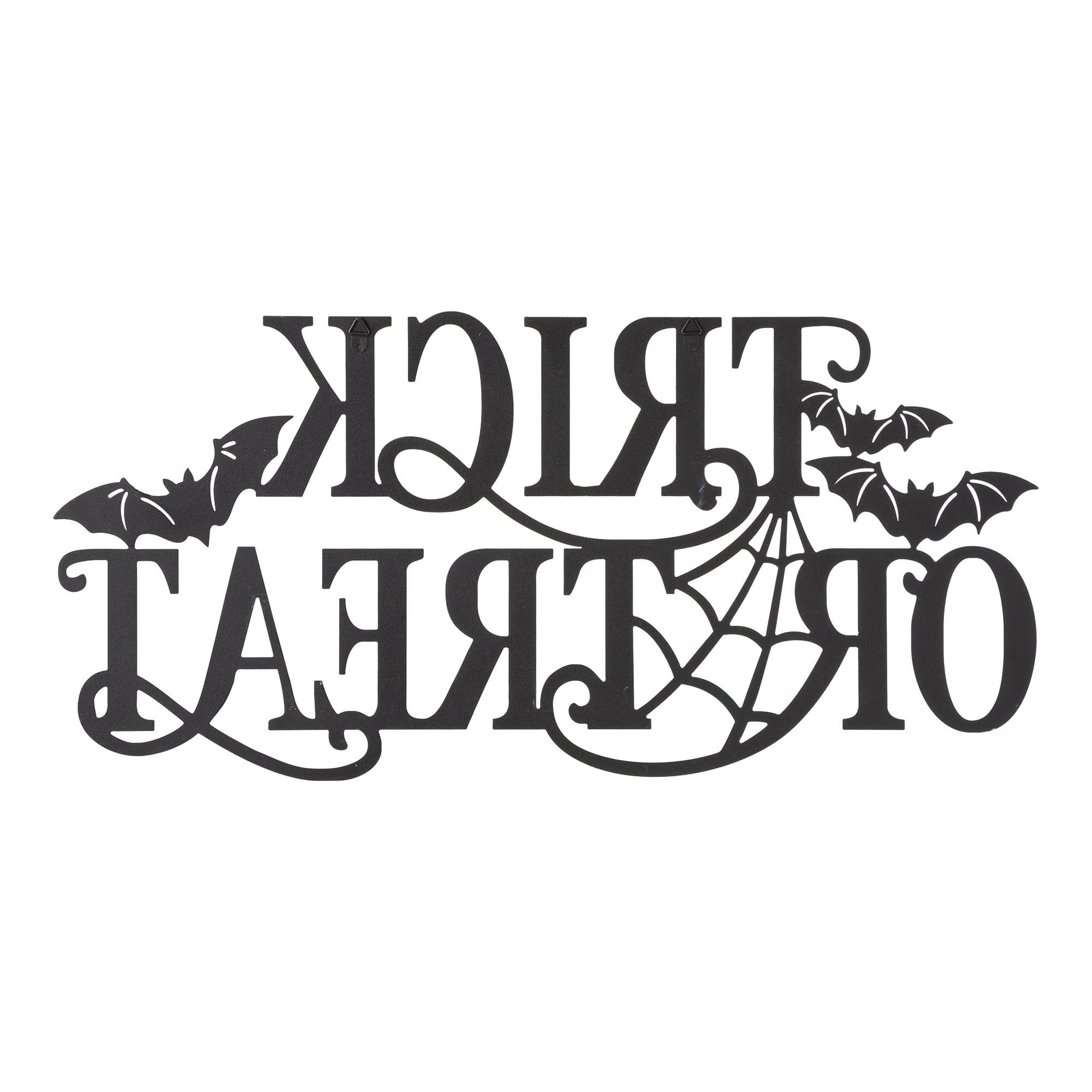 Glitzhome® 24" Metal Halloween TRICK OR TREAT Wall Sign