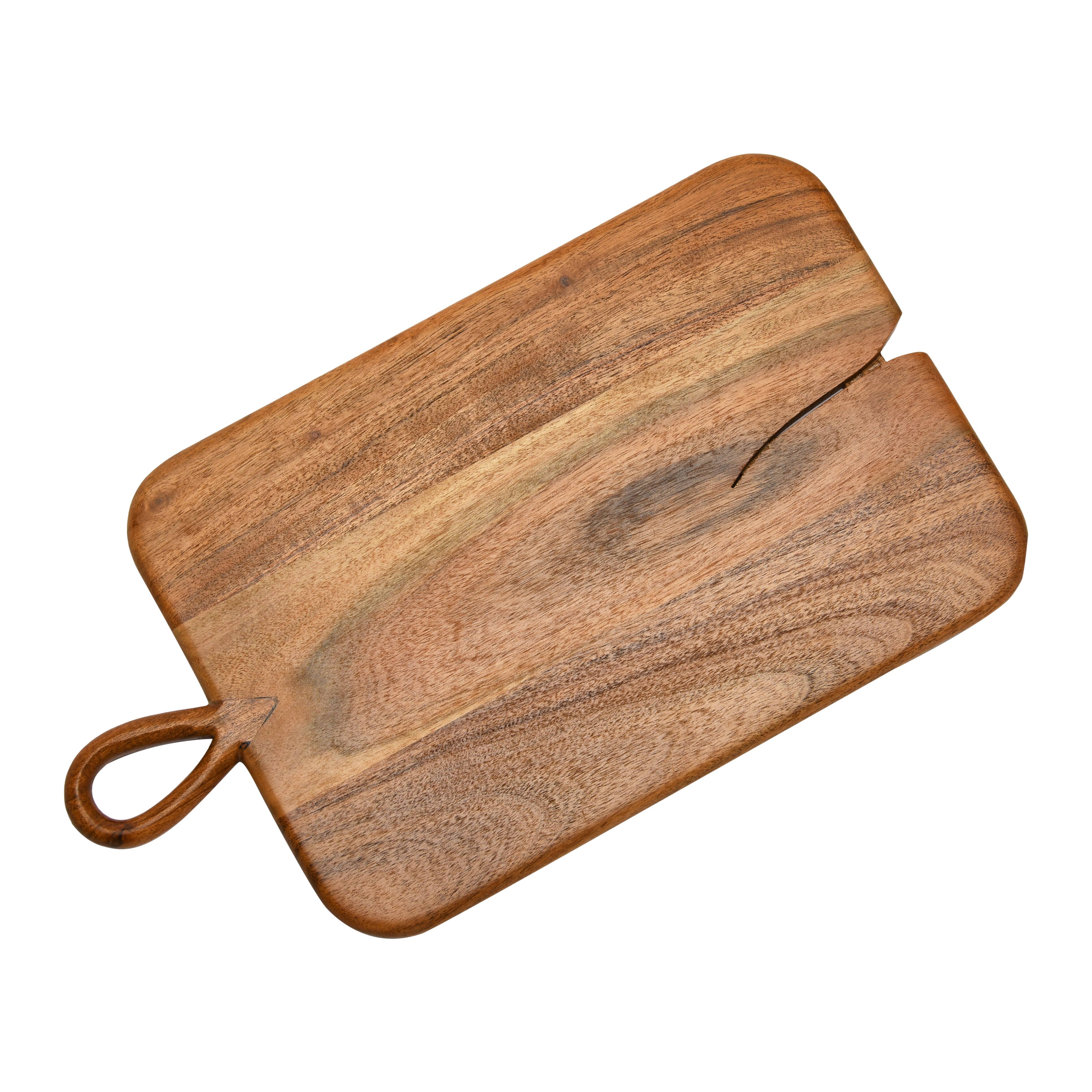18&#x22; Acacia Wood Serving Board with Handle