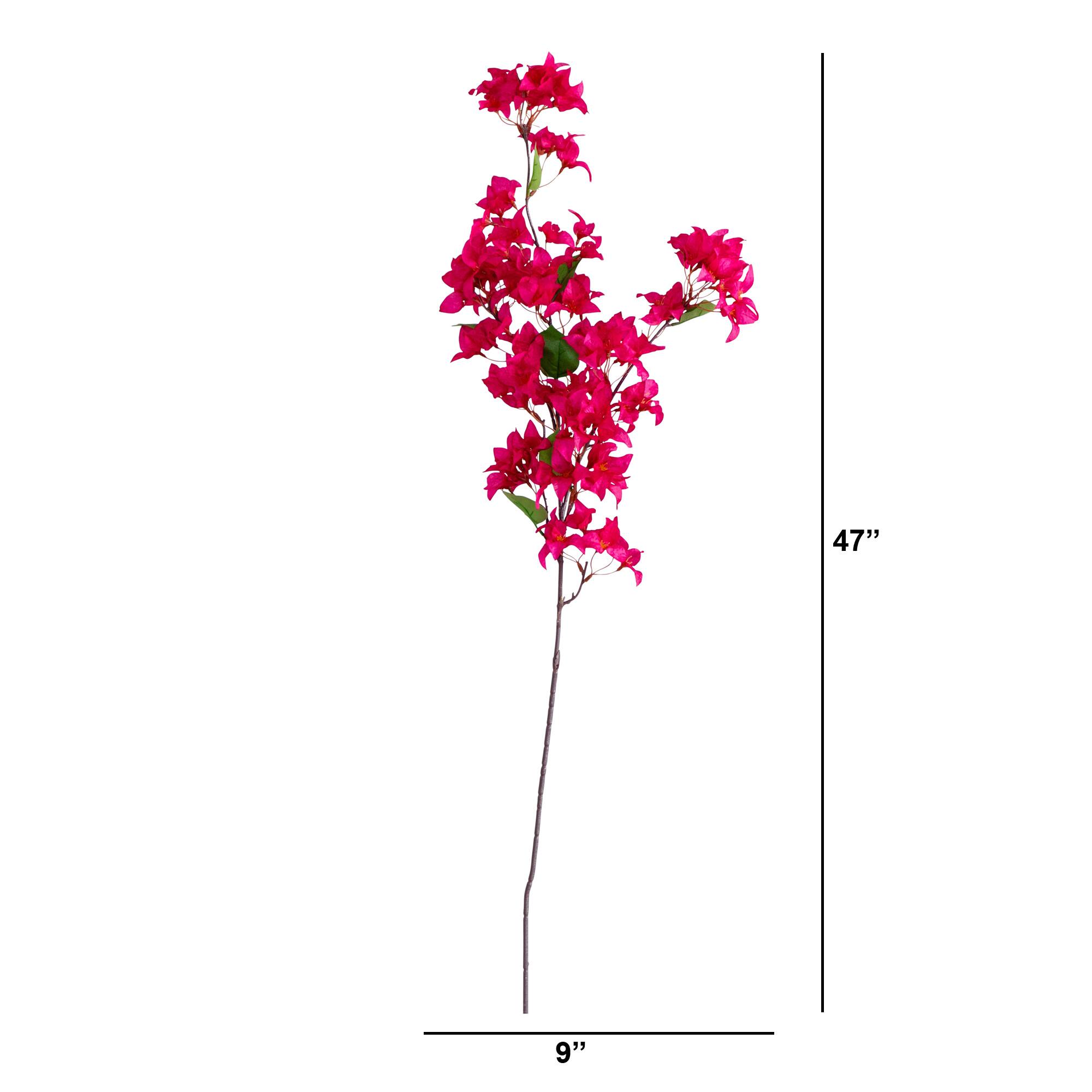 47&#x22; Pink Bougainvillea Flower Stems, 3ct.