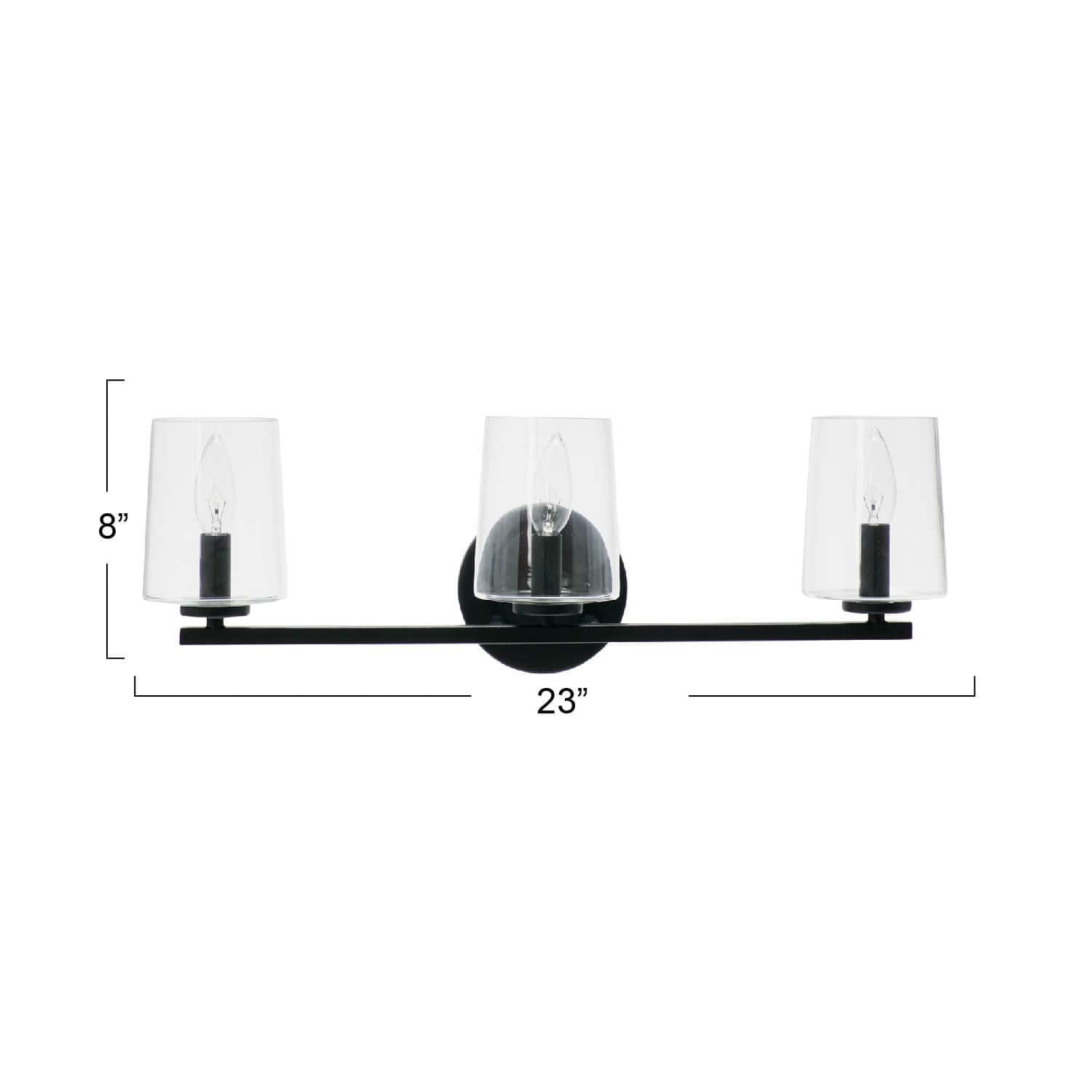 Robert Stevenson Lighting Berkley Metal &#x26; Glass 3-Light Vanity Light