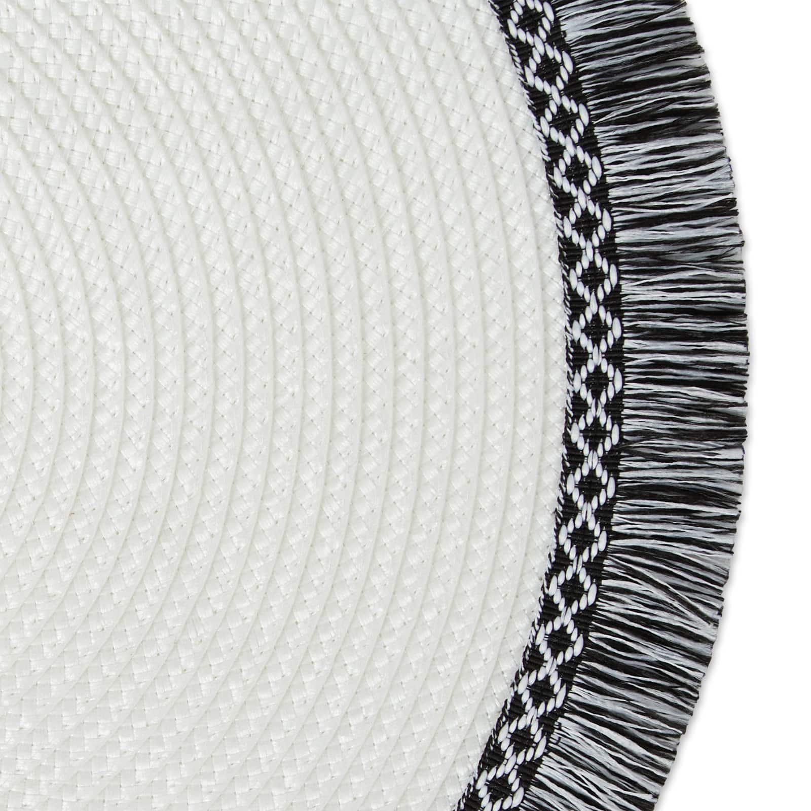 DII&#xAE; Round Fringed Placemats, 6ct.