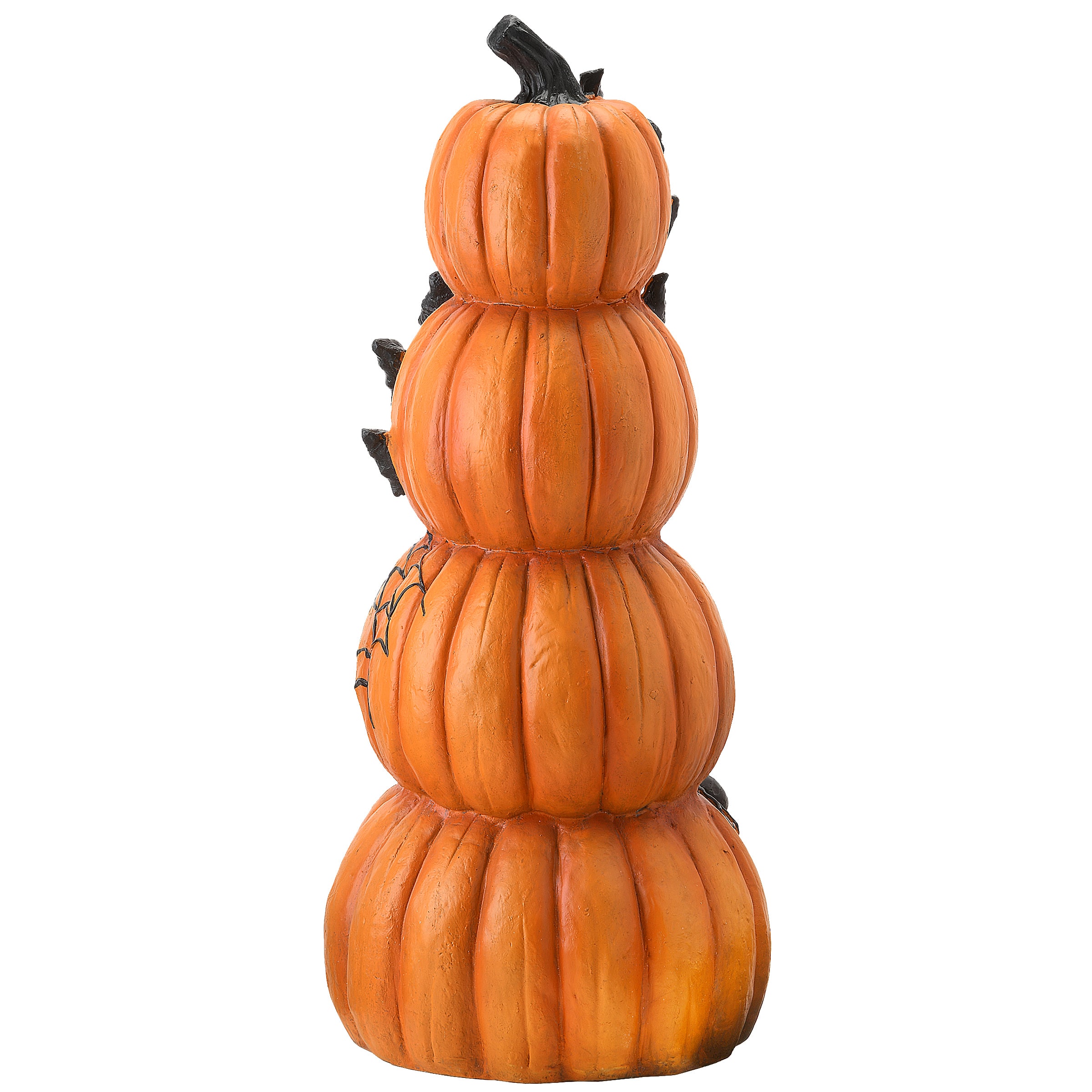 39&#x22; Orange &#x26; Black Stacked Jack-O-Lanterns