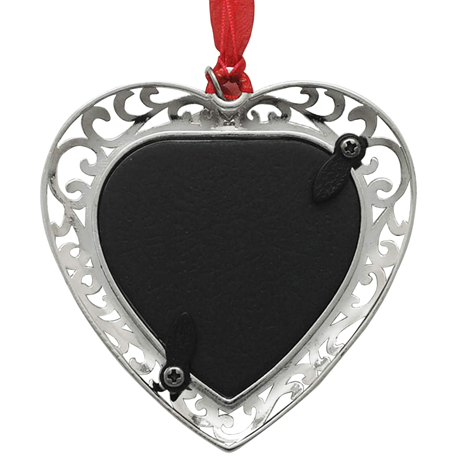 2&#x22; x 2&#x22; Red &#x26; Silver Heart 2024 Ornament Frame by Studio D&#xE9;cor&#xAE;