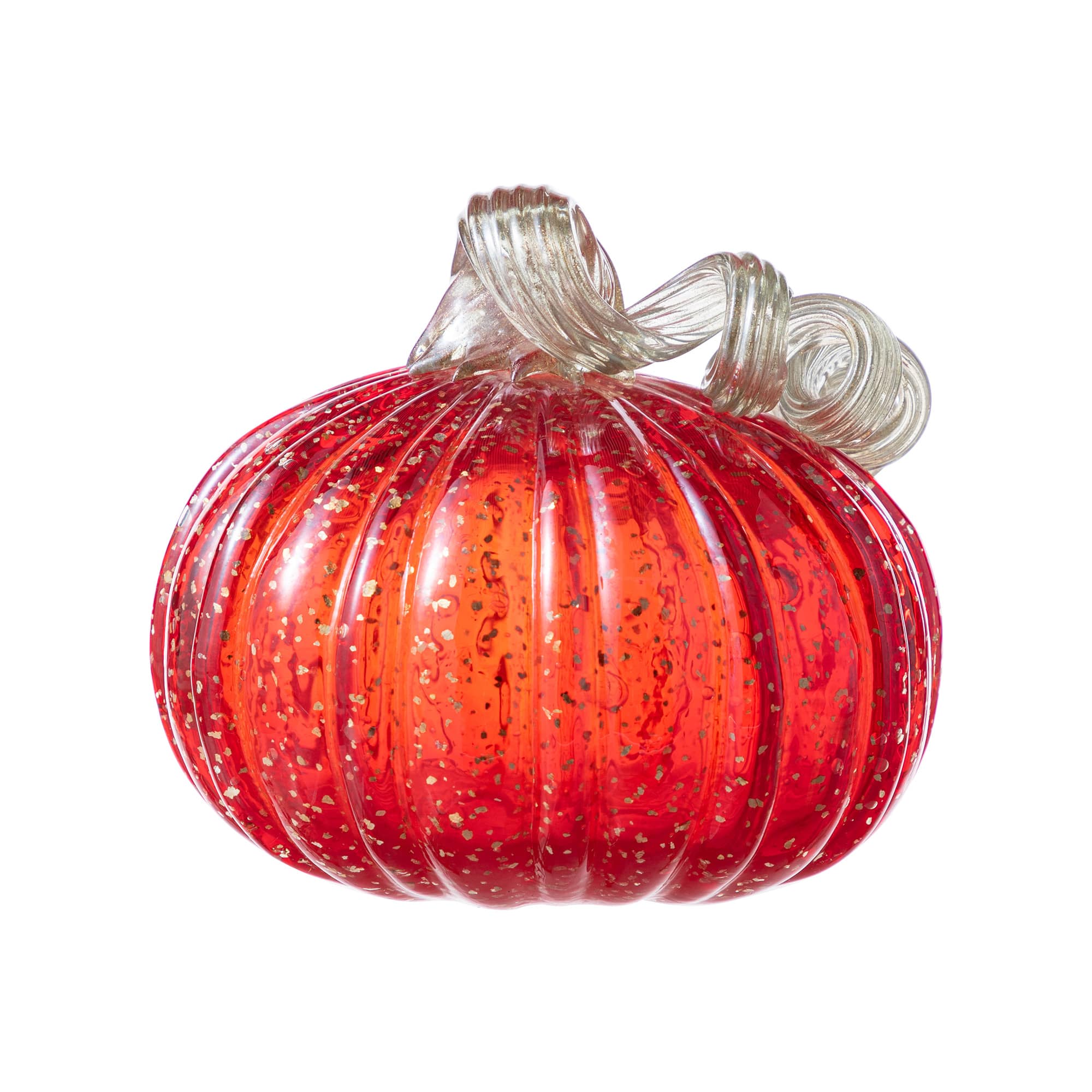 Glitzhome&#xAE; Red Glitter Glass Gourd