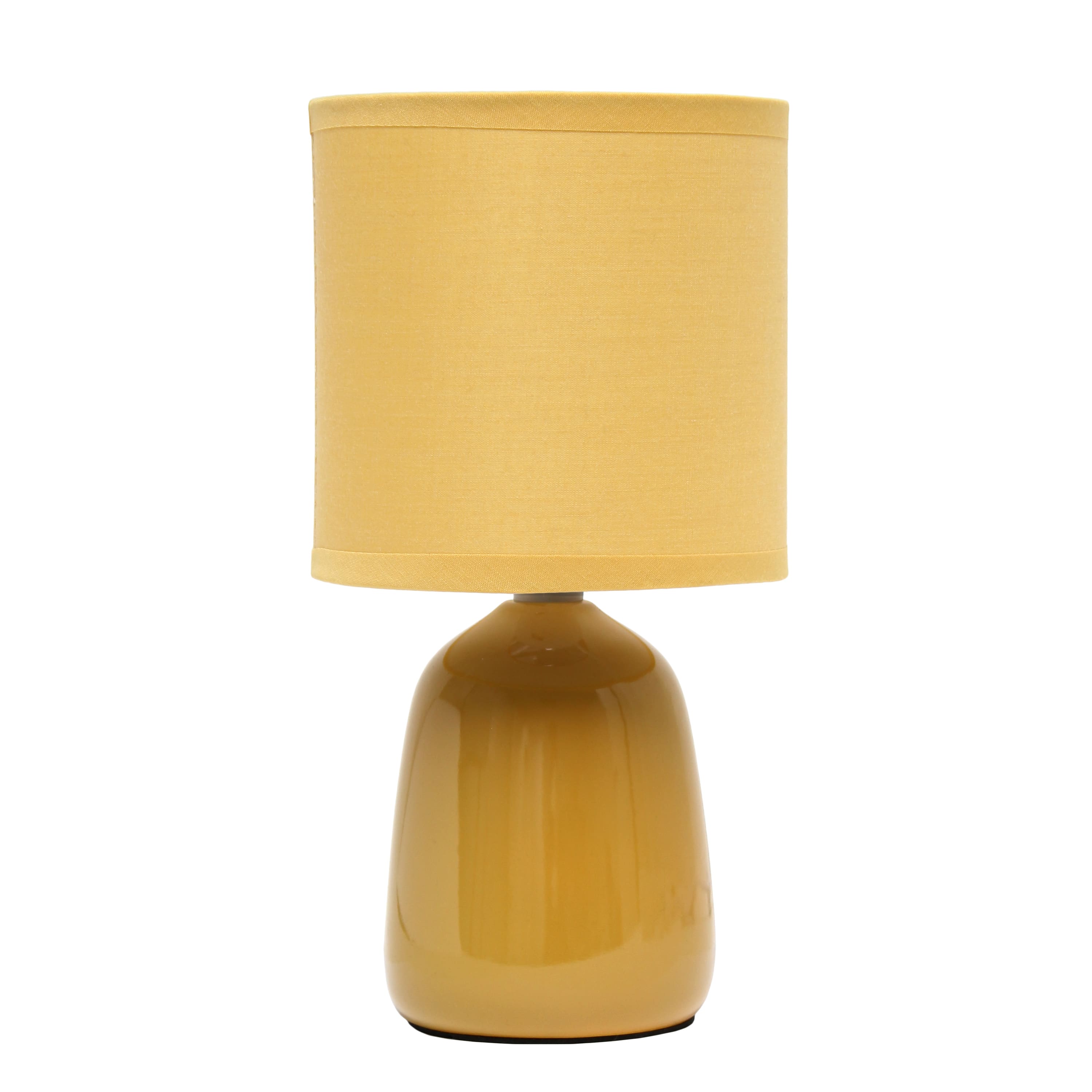 Simple Designs 10" Thimble Base Ceramic Table Lamp