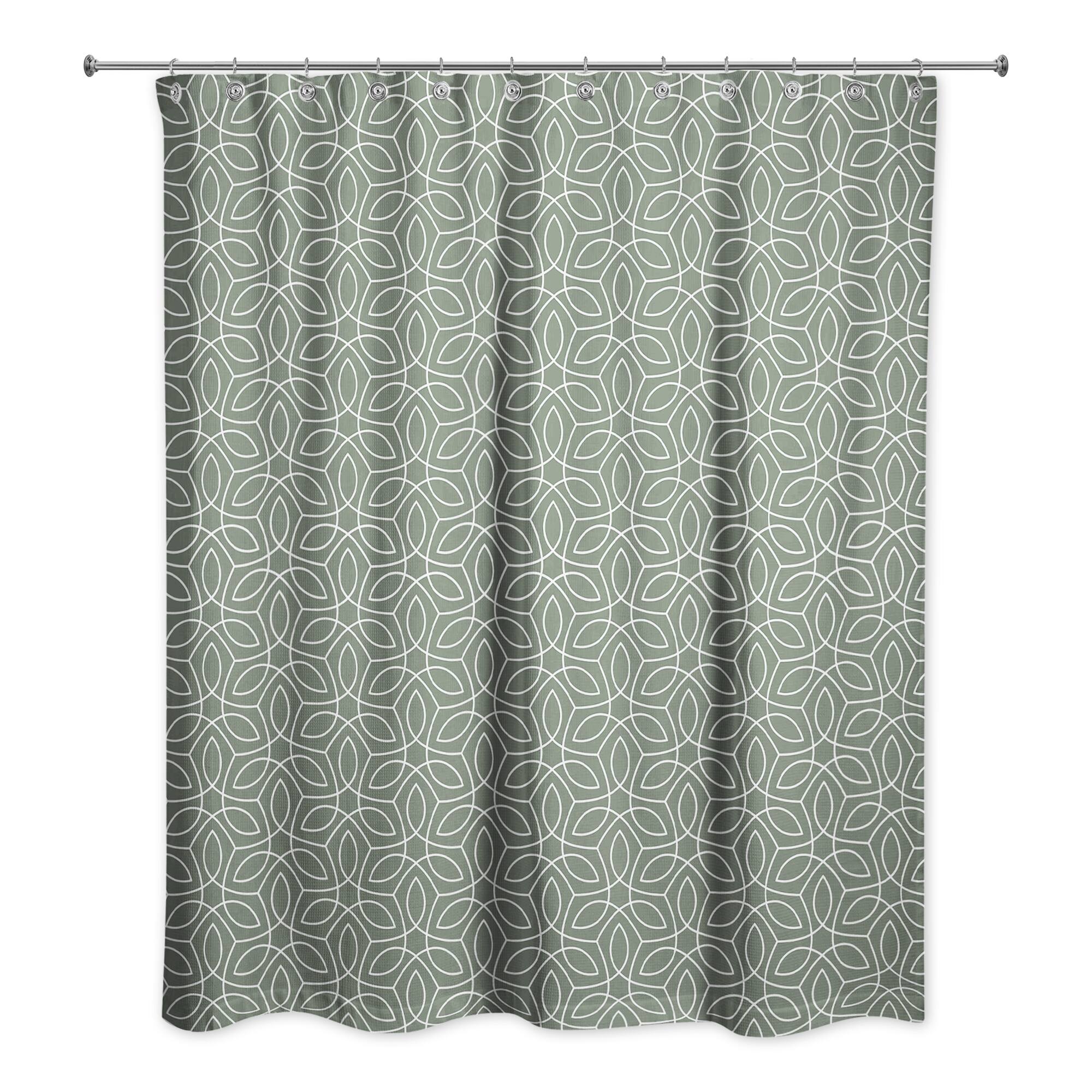Contoured Leaves Shower Curtain