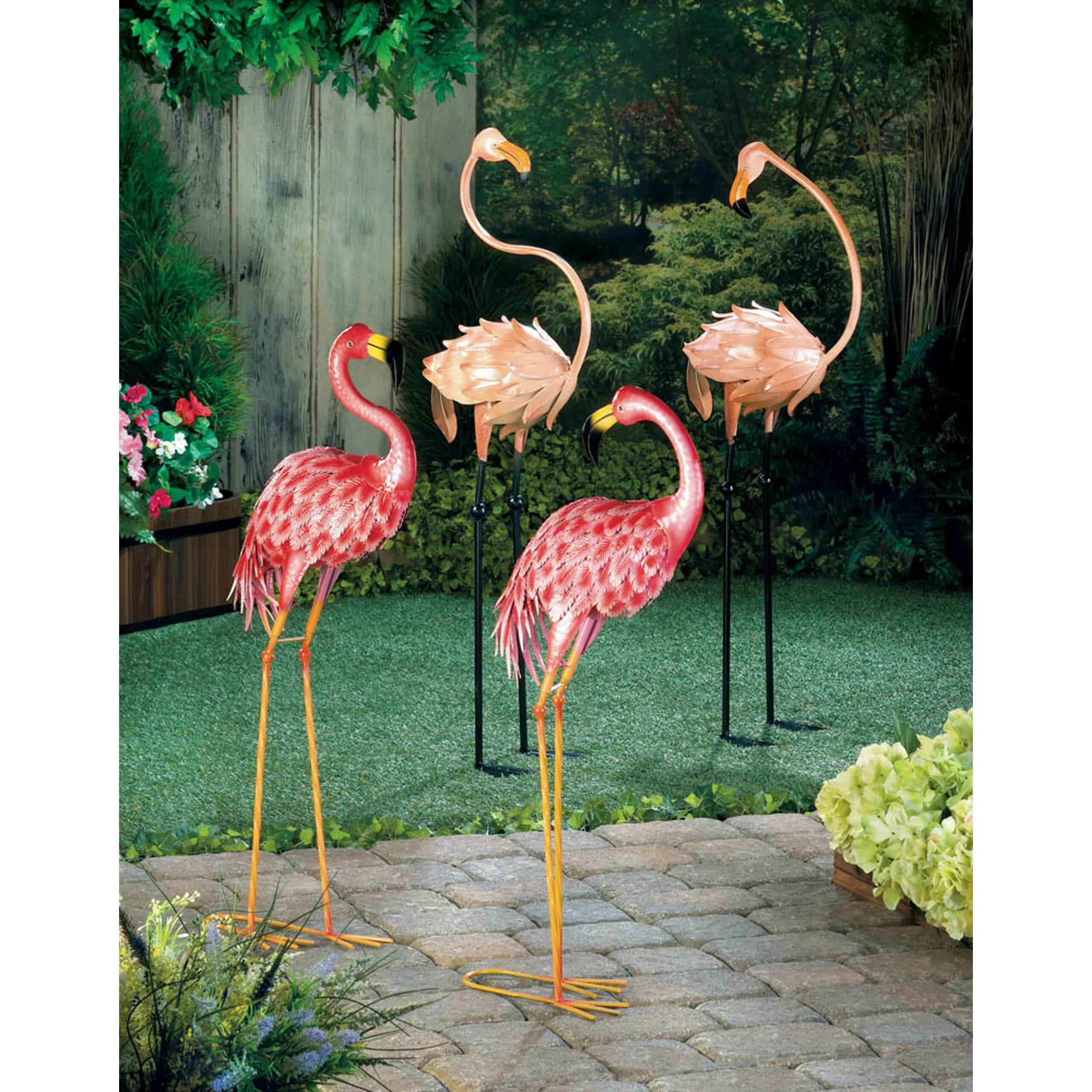 34.5" Bright Standing Flamingo