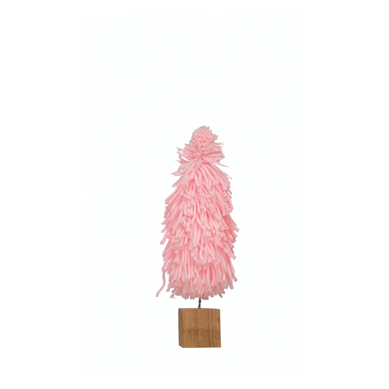 Hello Honey® 9.5" Fabric Yarn Tree with Wood Block Base
