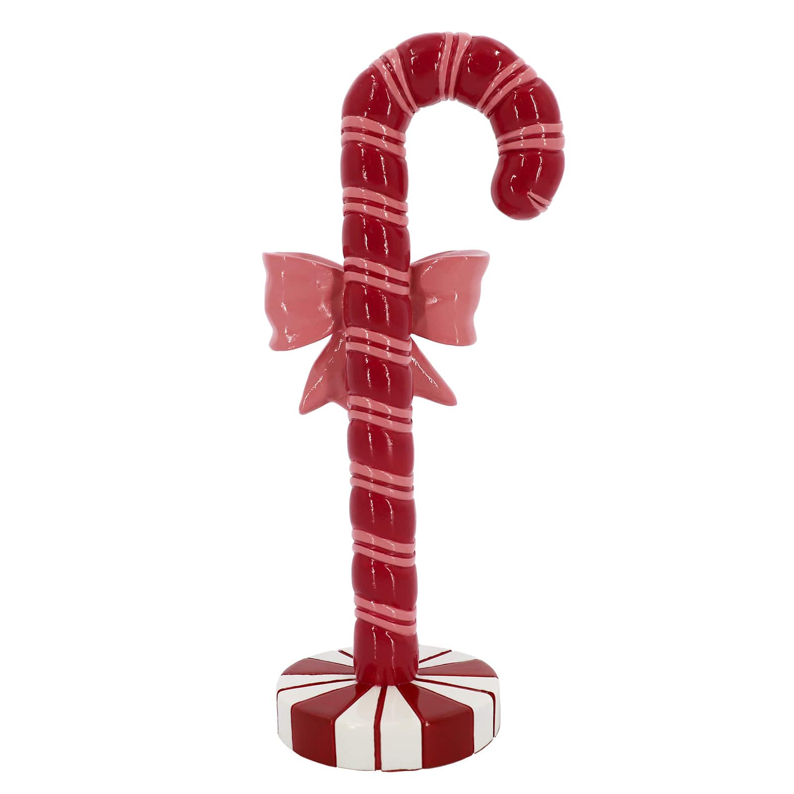 8&#x22; Candy Cane with Pink Bow Tabletop D&#xE9;cor by Ashland&#xAE;