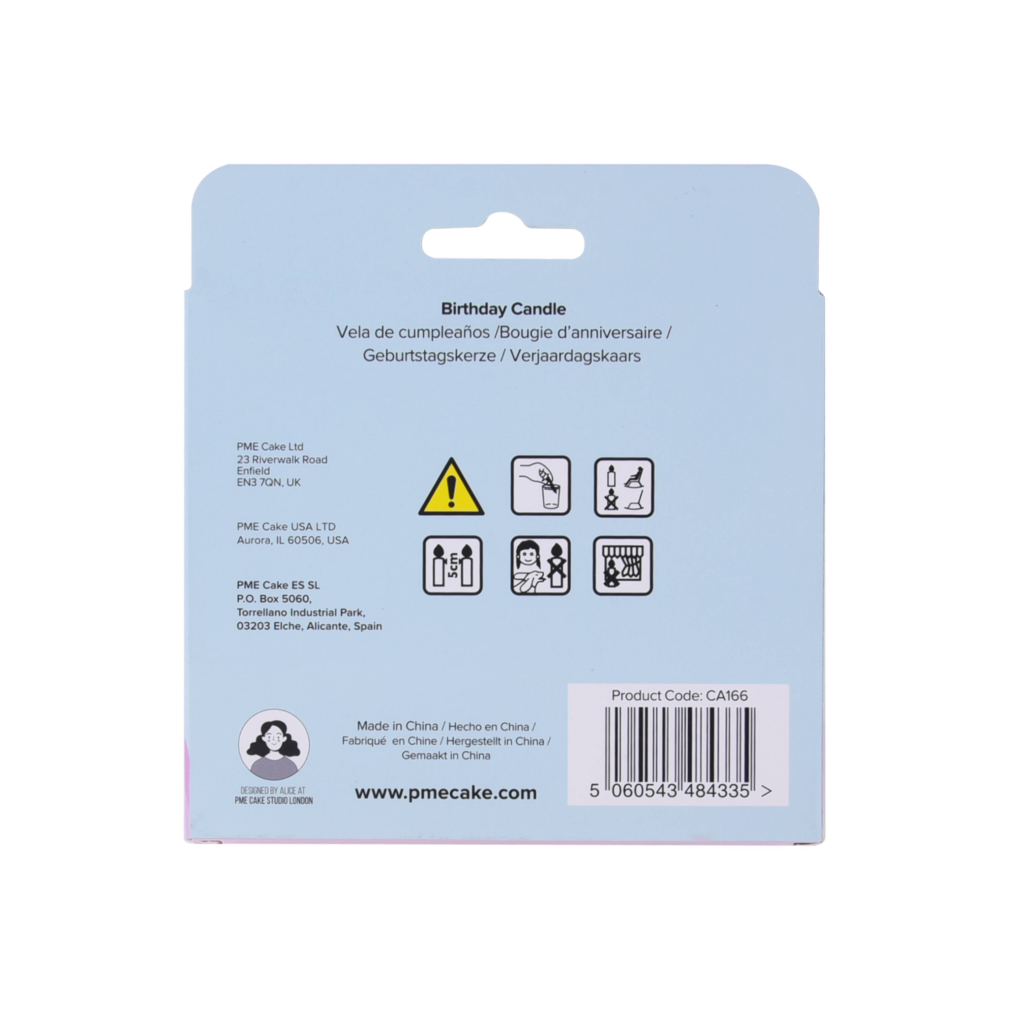 PME Party&#xAE; Rainbow Birthday Candle