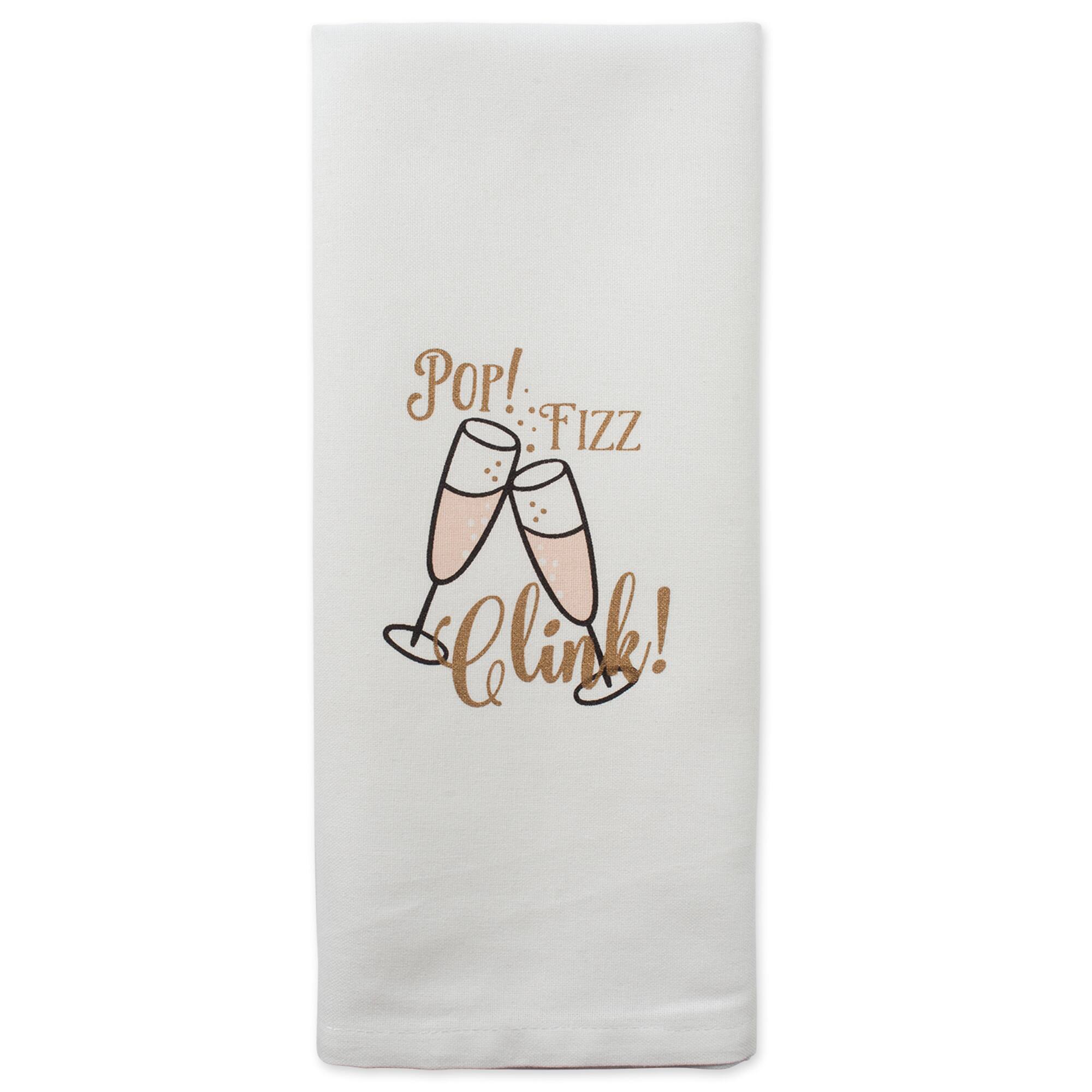 DII&#xAE; Assorted Pop Fizz Clink! Printed Dishtowel (Set of 2)