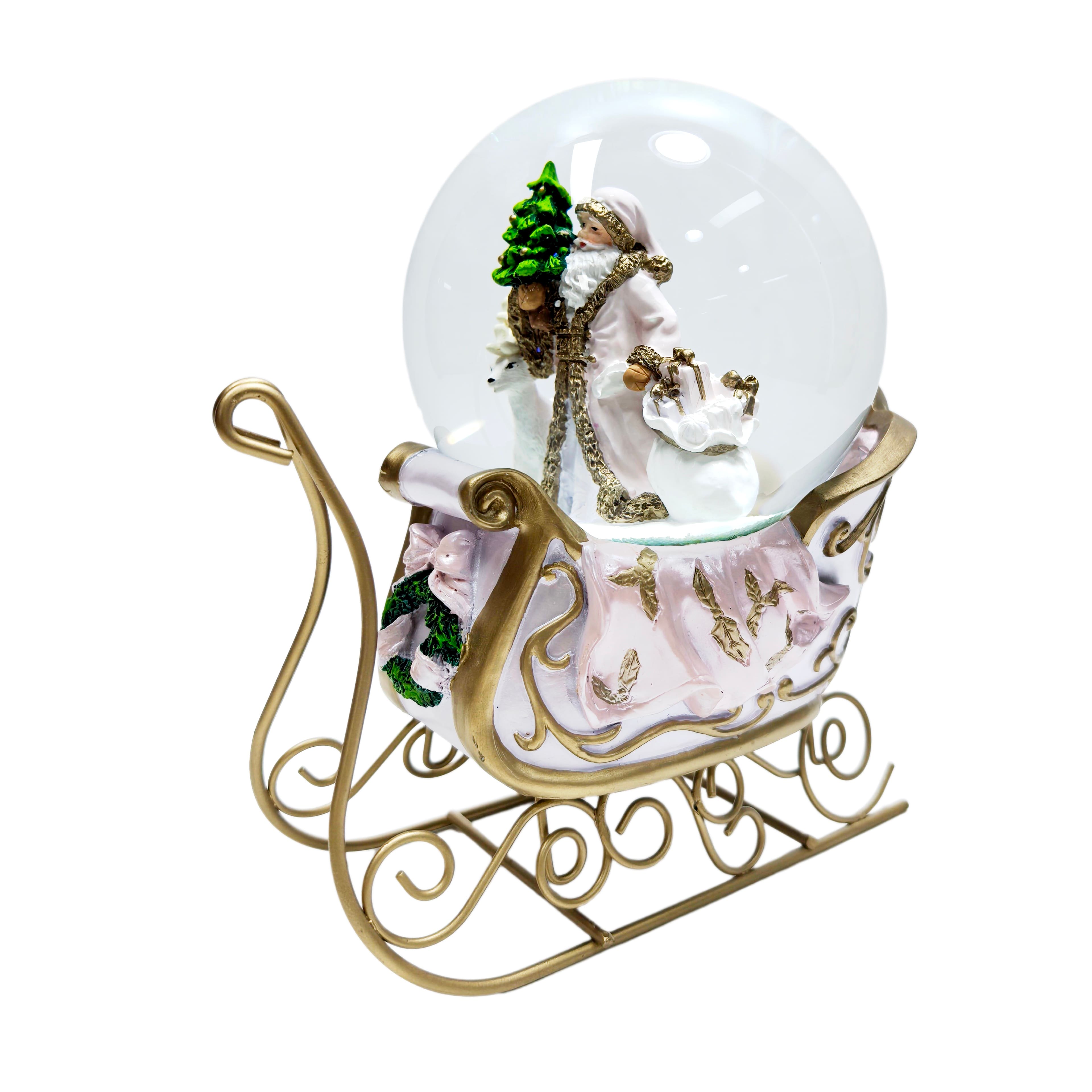 6.5&#x22; Santa Sleigh Fairytale Waterglobe by Ashland&#xAE;