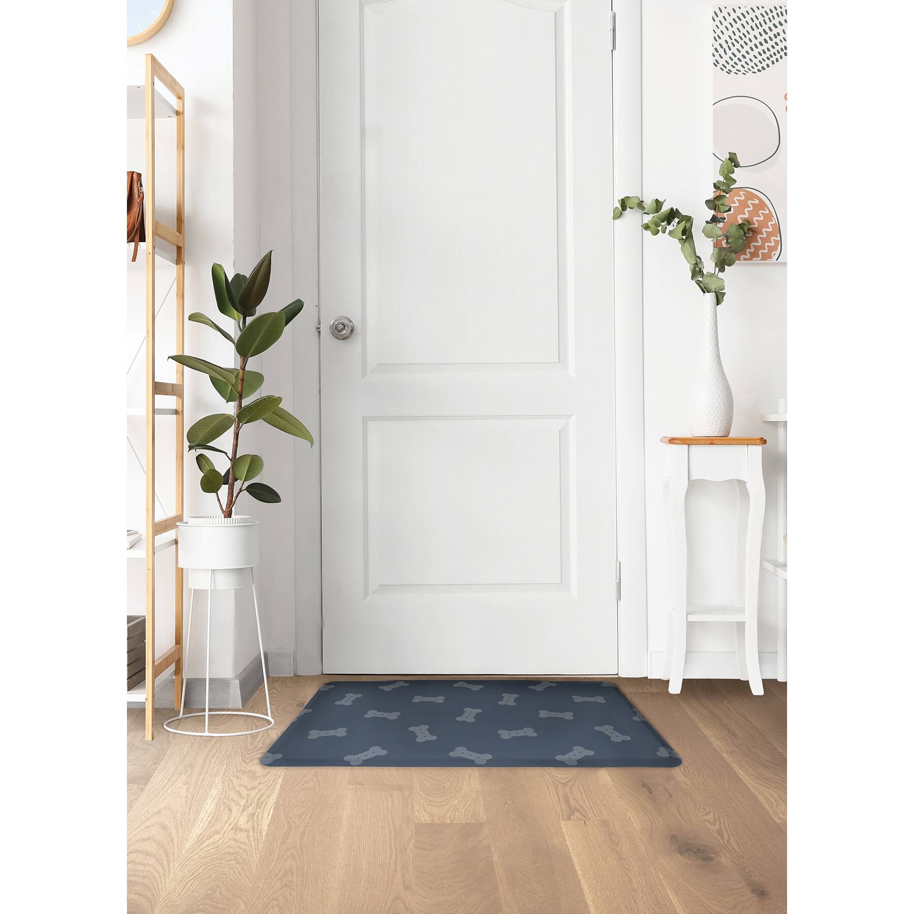 FloorPops Bones Blue Anti-Fatigue Comfort Floor Mat, 32" x 20"