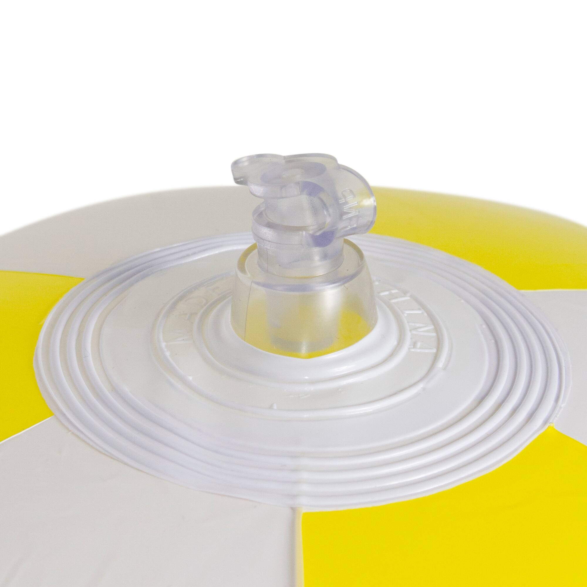 20&#x22; Corona Tropical Yellow &#x26; White Inflatable Beach Ball