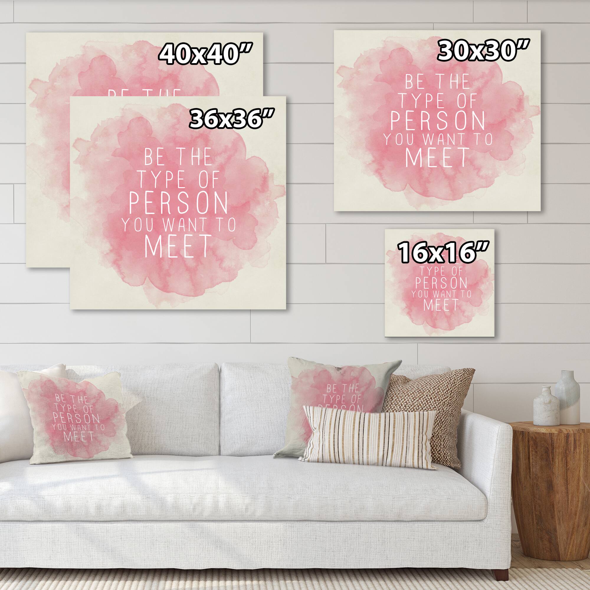 Designart - Be The Person You Want To Meet - Traditional Canvas Wall Art Print