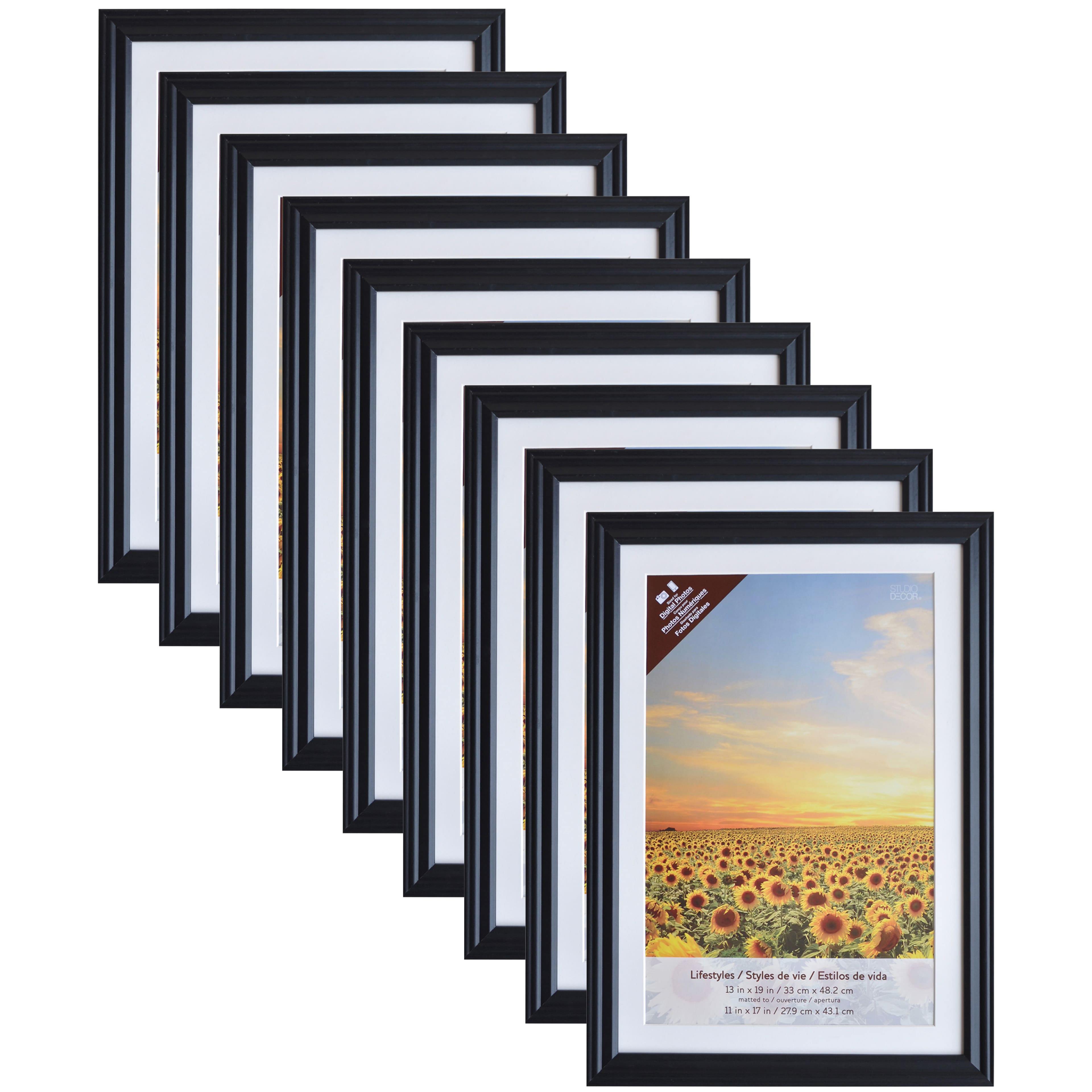 9 Pack: Black 11 x 17 Frame with Mat, Lifestyles™ by Studio Décor®