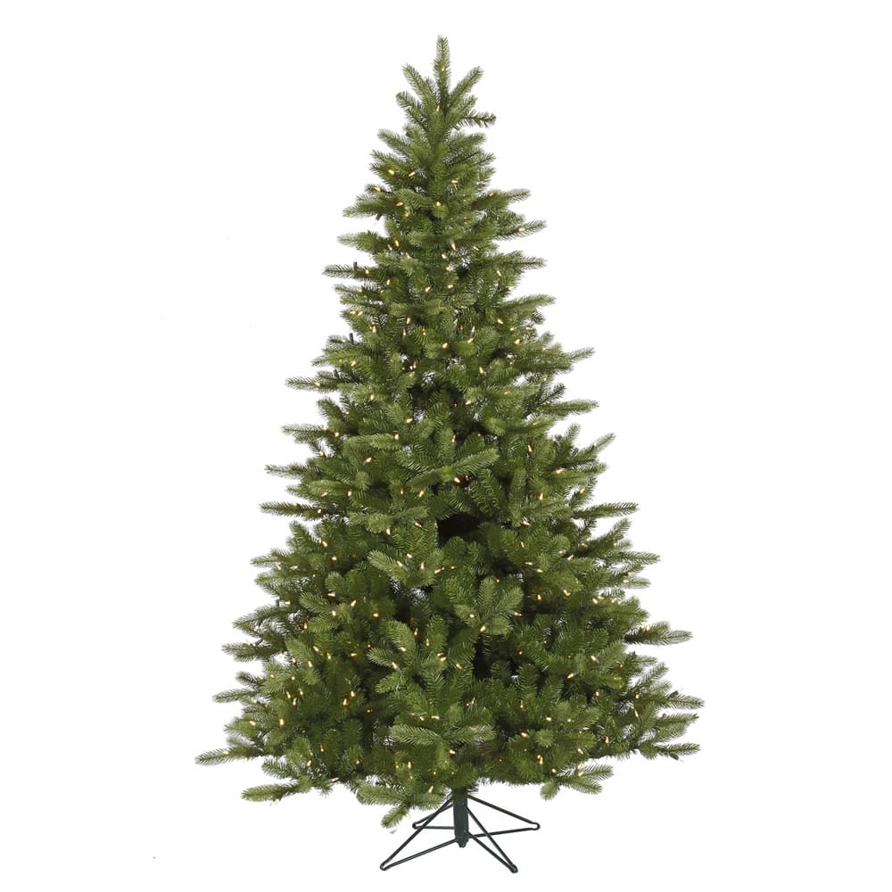5.5ft. PreLit King Spruce Artificial Christmas Tree, White LED Lights