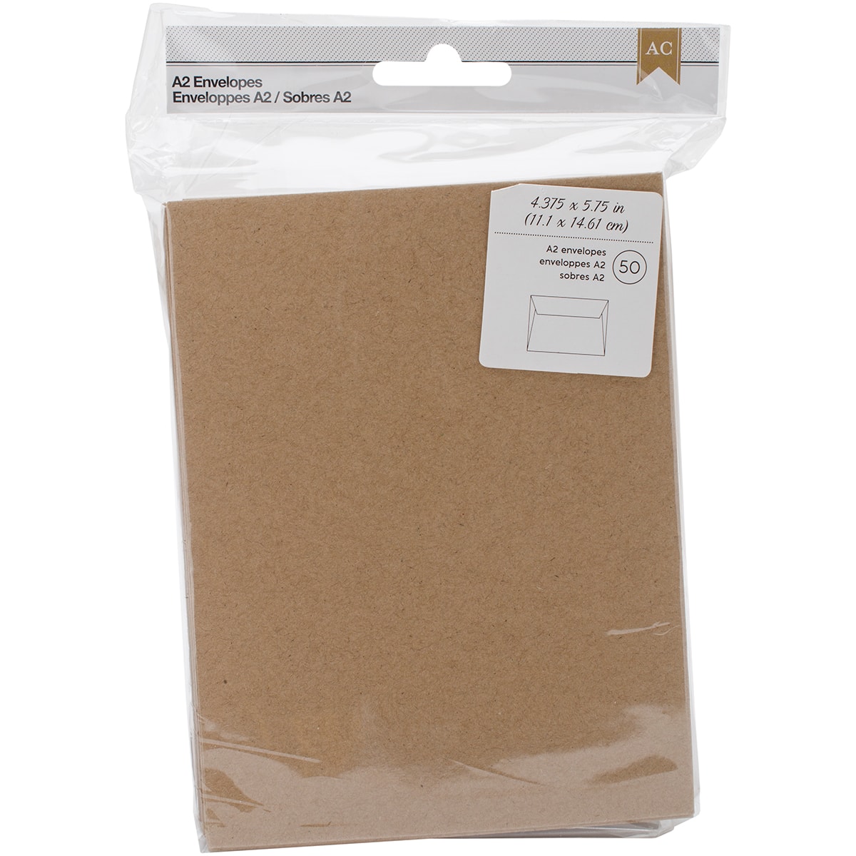 American Crafts&#x2122; A2 Kraft Envelopes, 50ct.