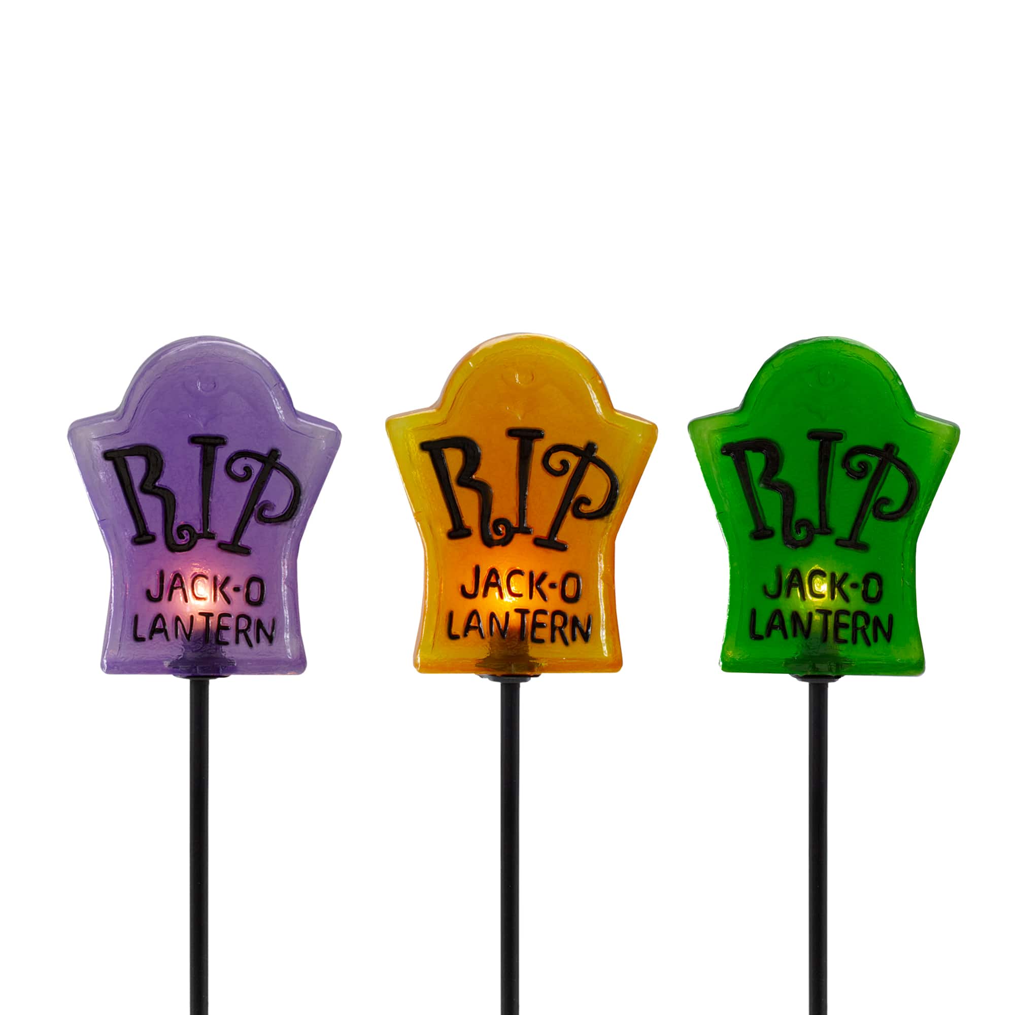 3ct. Tombstone Halloween Pathway Markers