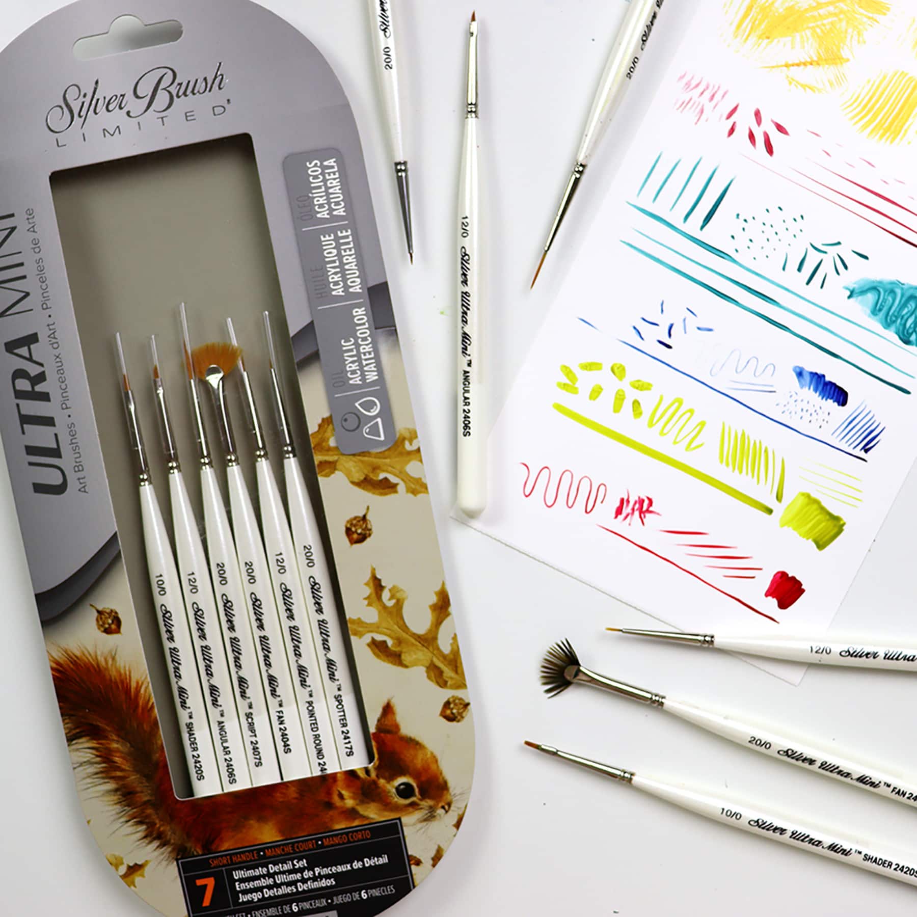 Silver Brush Limited Ultra Mini&#xAE; Basic Miniature Detail Brushes, Set of 6