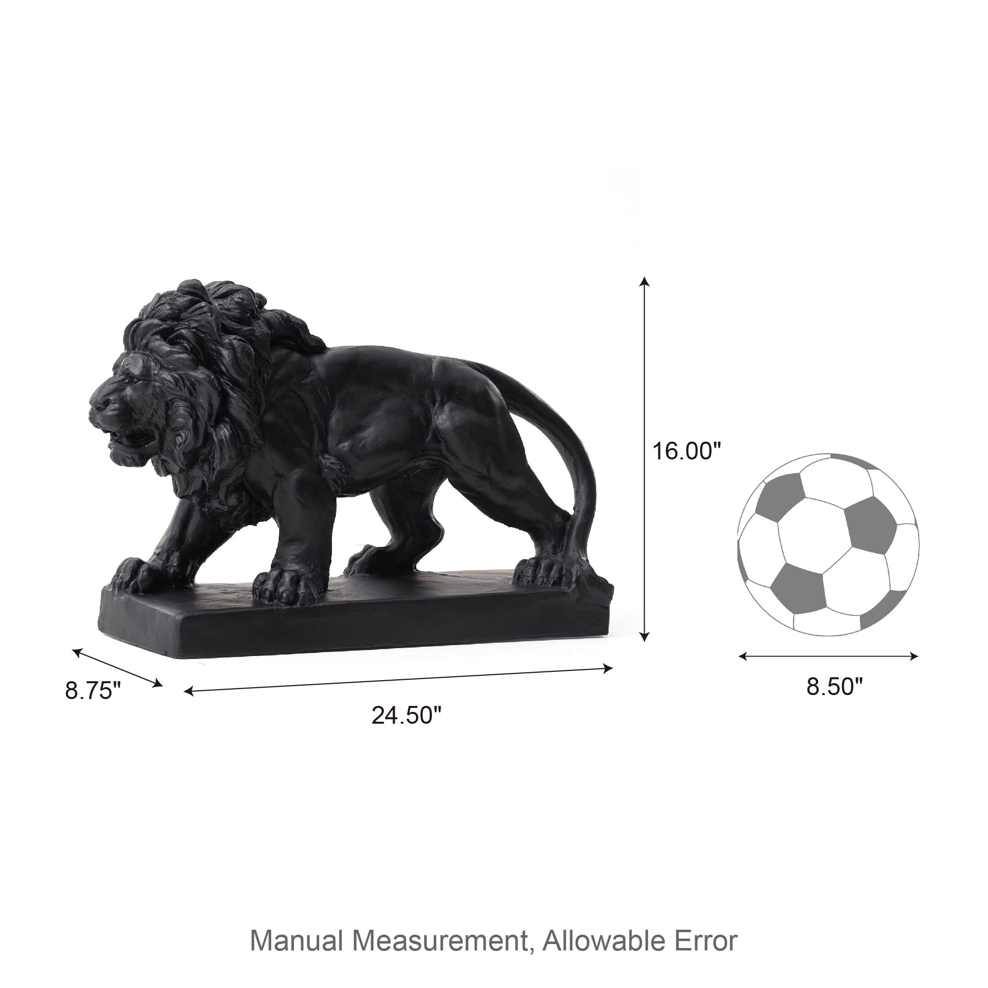 Glitzhome&#xAE; 24.5&#x22; Walking Lion Garden Statue