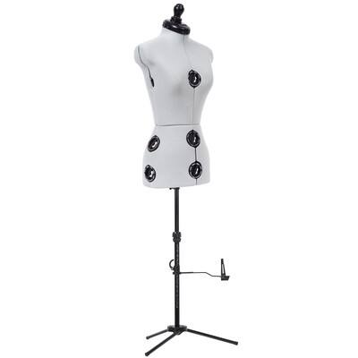 Dritz Twin-Fit Petite Dress Form with Adjustable Tri-Pod Stand in Silver Gray | Michaels