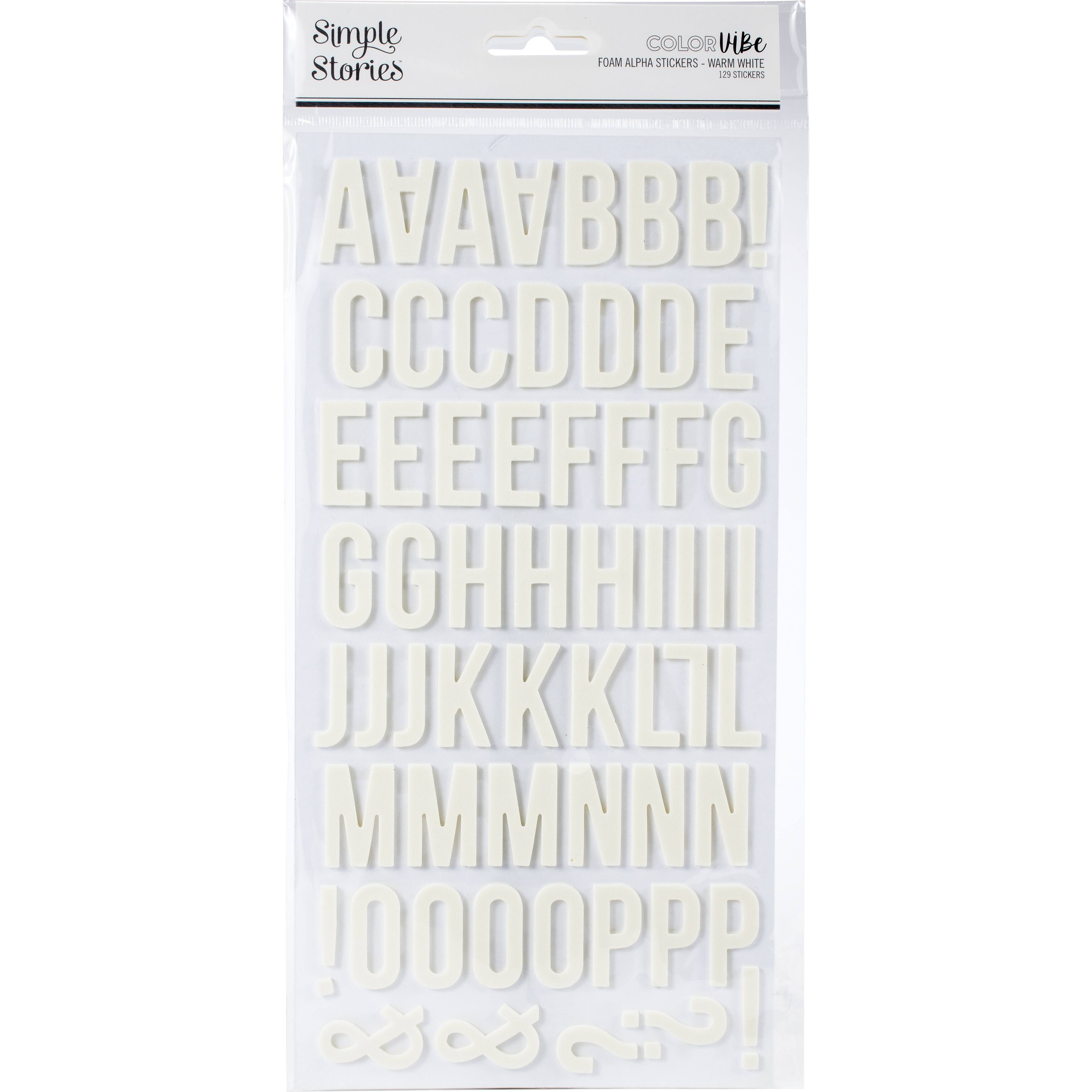 Simple Stories Color Vibe Foam Alpha Stickers