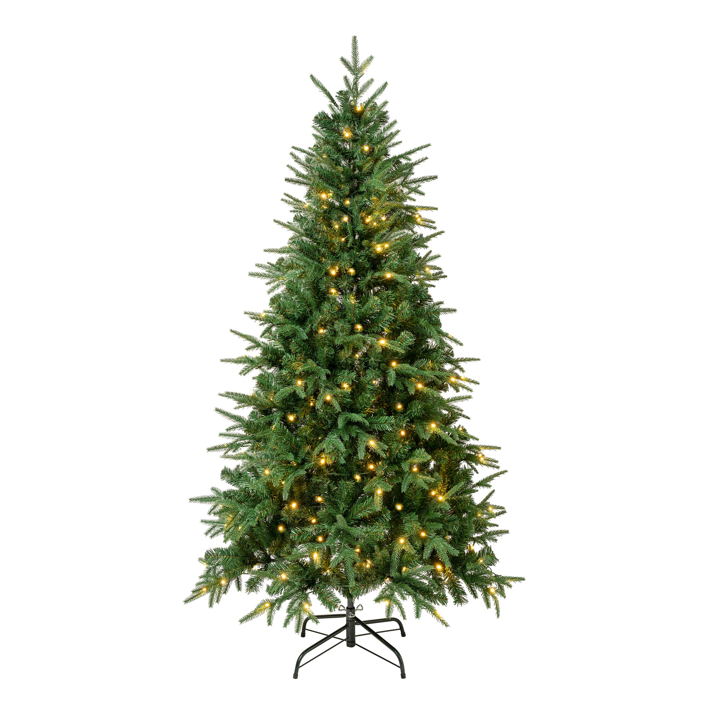 6ft. Pre-Lit Feel-Real® Duxbury Artificial Christmas Tree, Warm White LED Lights