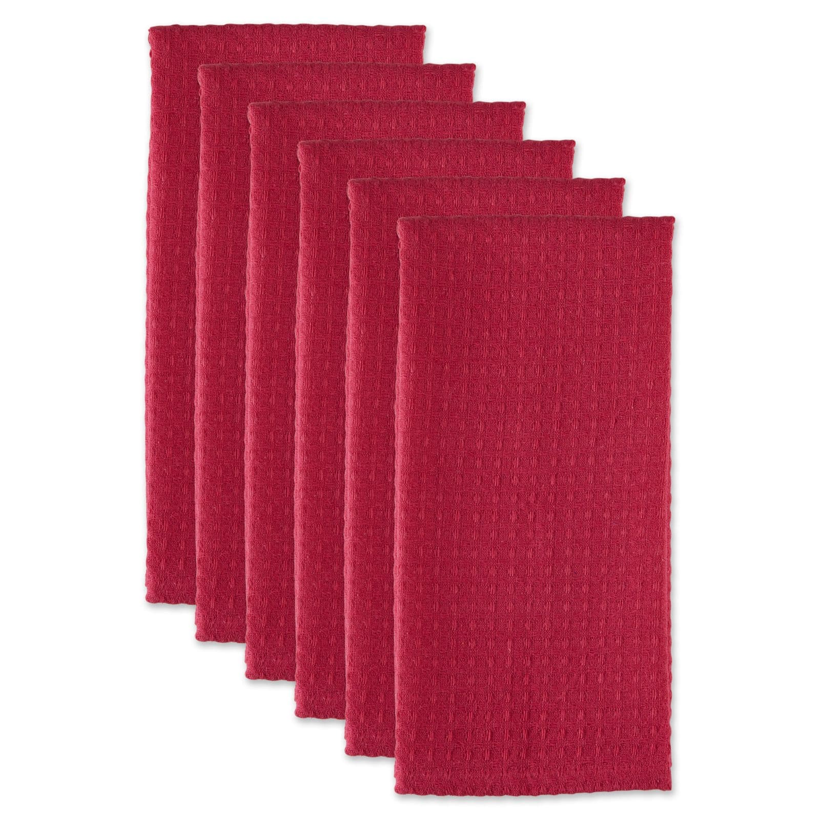 DII® Pink Recycled Cotton Waffle Dish Towels, 6ct.