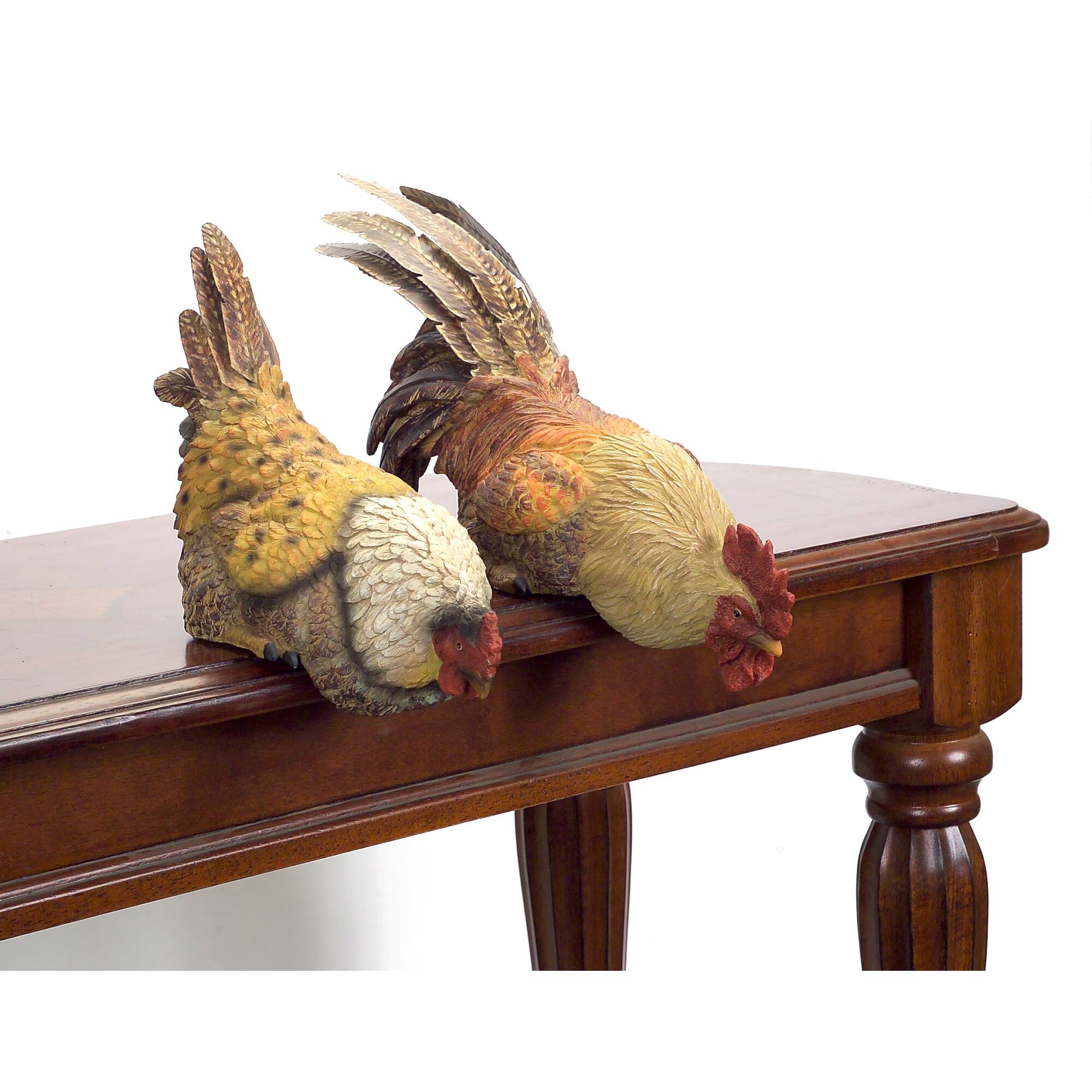 16&#x22; Hen &#x26; Rooster Shelf Sitter Set