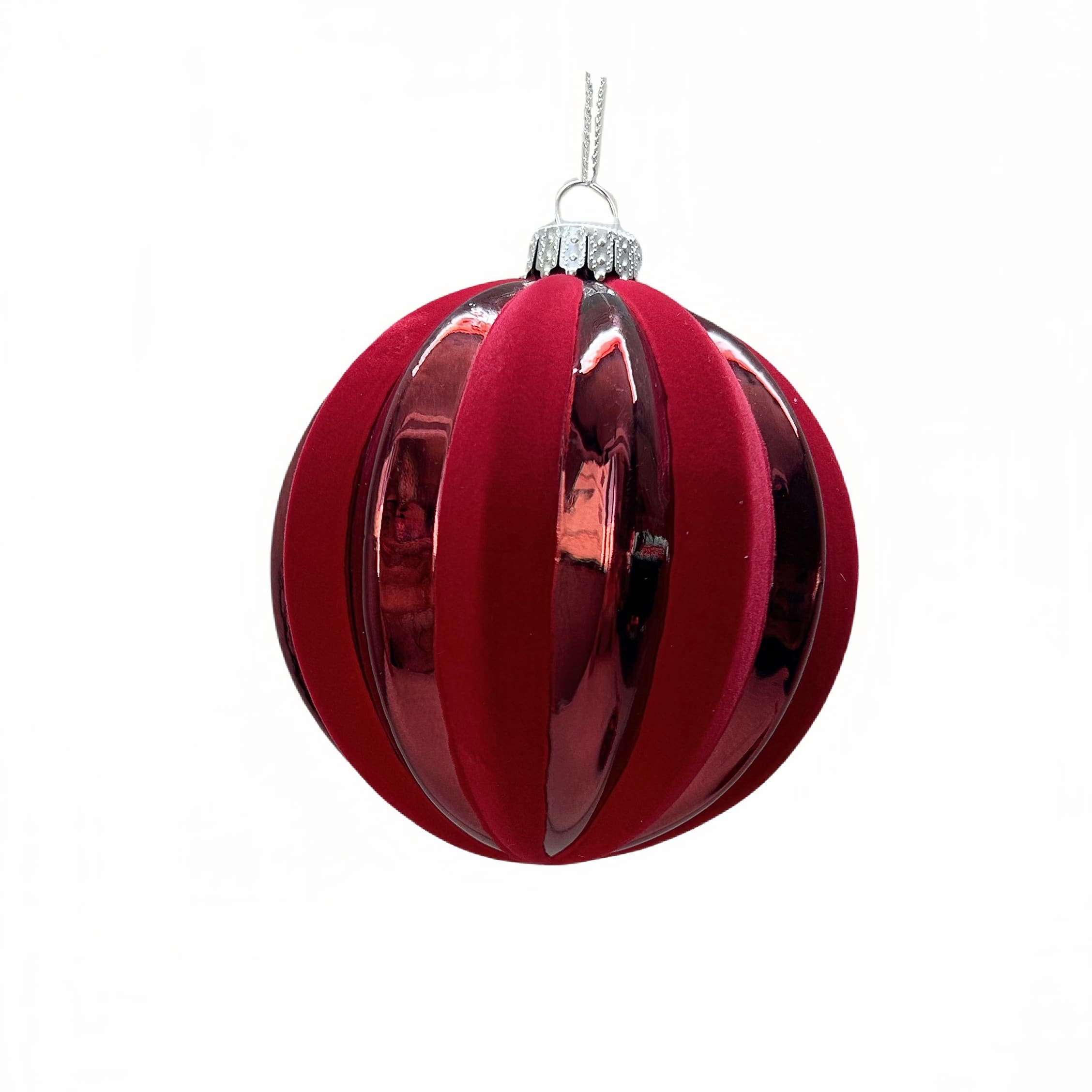 4&#x22; Stripe Glass Ball Ornament by Ashland&#xAE;