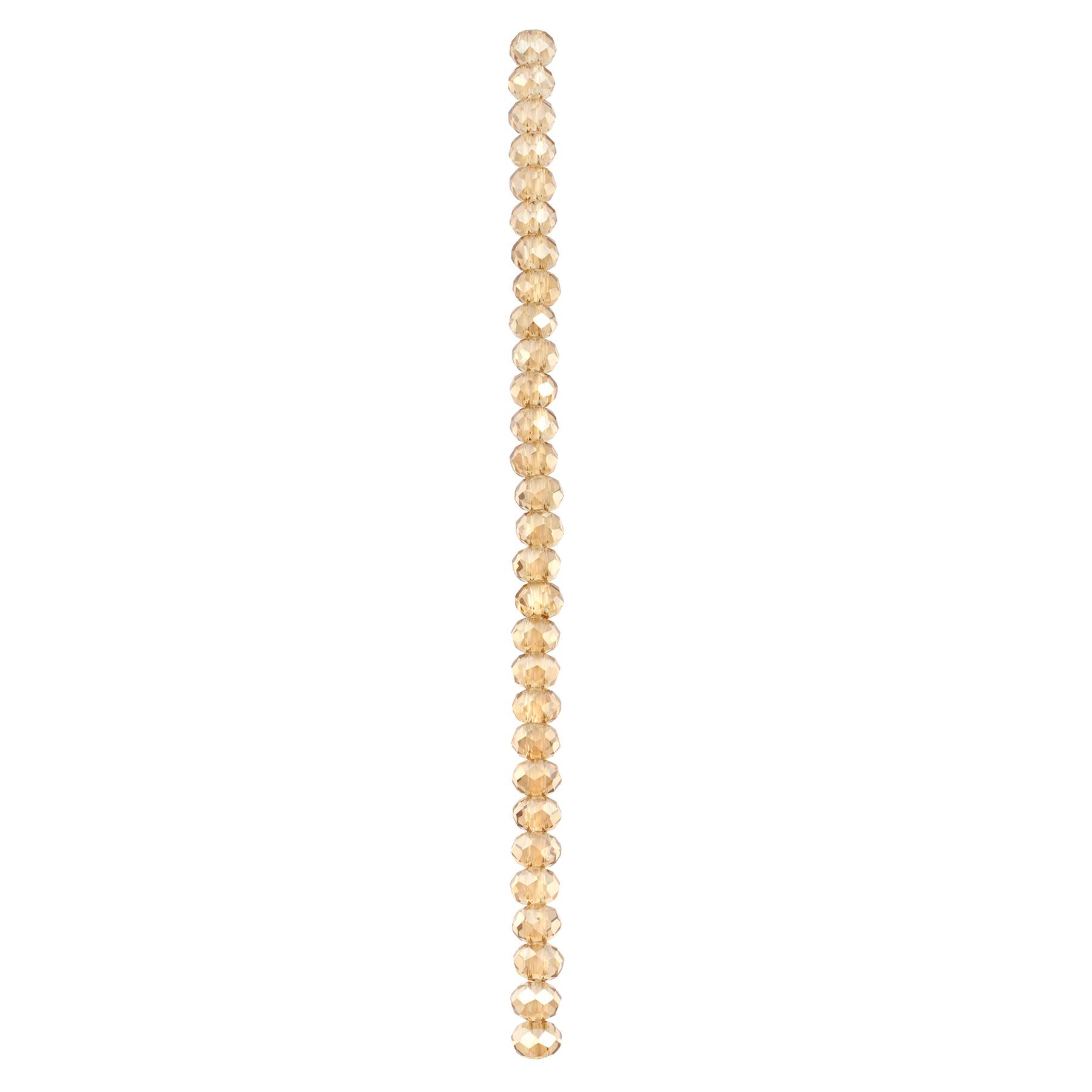 Champagne Glass Faceted Rondelle Beads by Bead Landing&#x2122;