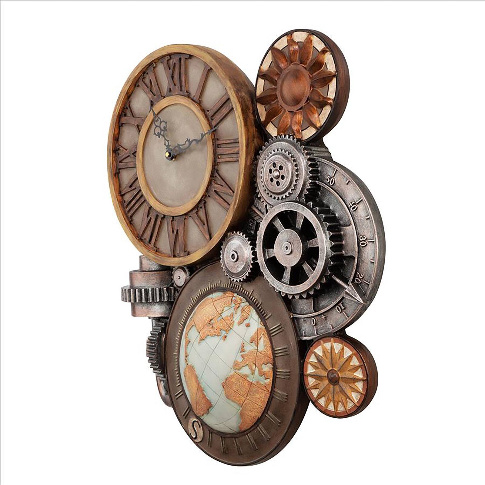 Design Toscano 25&#x22; Gears of Time Sculptural Wall Clock